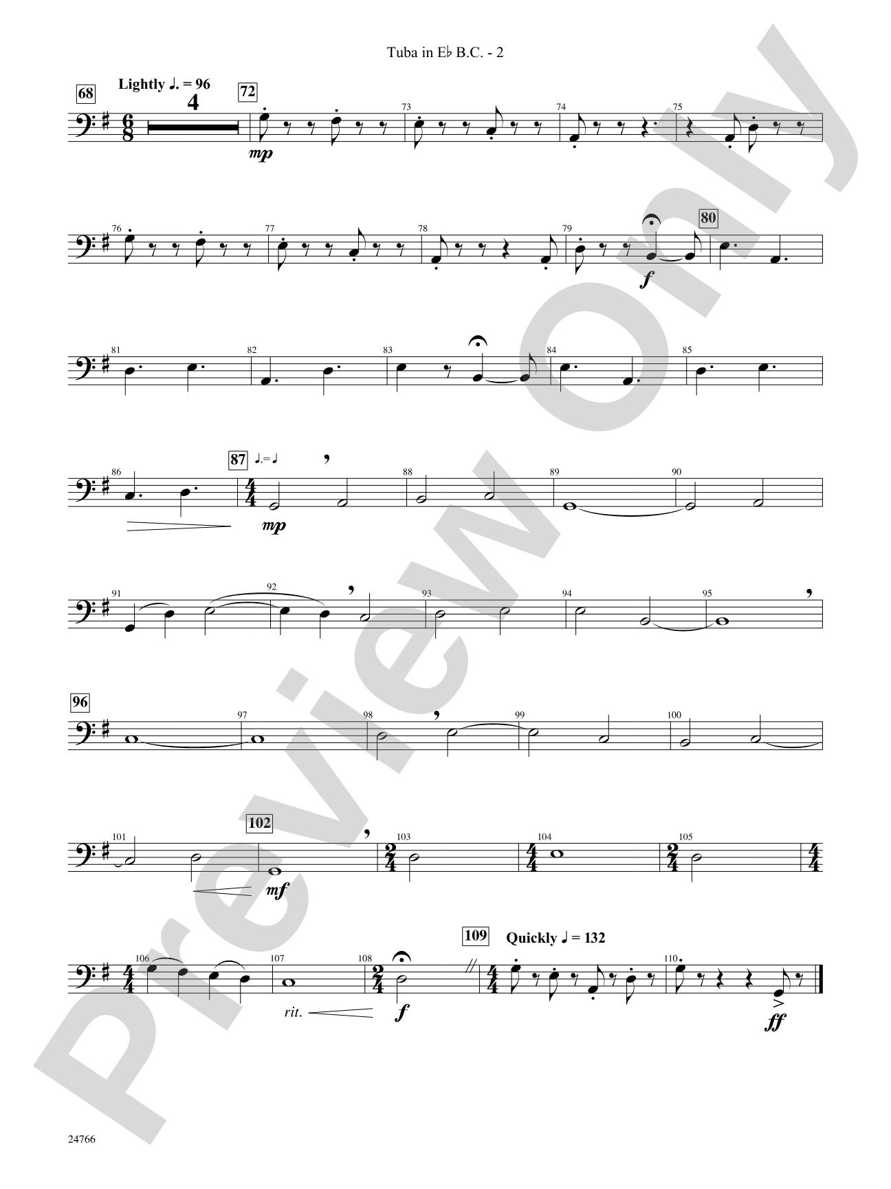 Folk Songs from the British Isles: (wp) E-flat Tuba B.C.