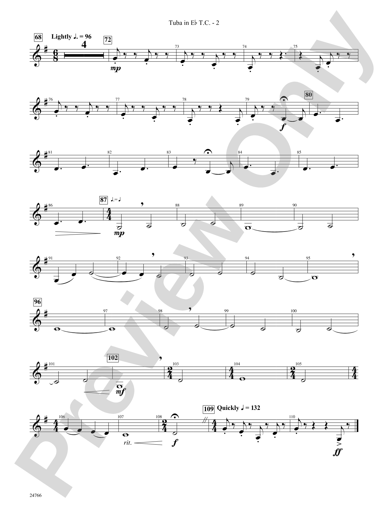 Folk Songs from the British Isles: (wp) E-flat Tuba T.C.