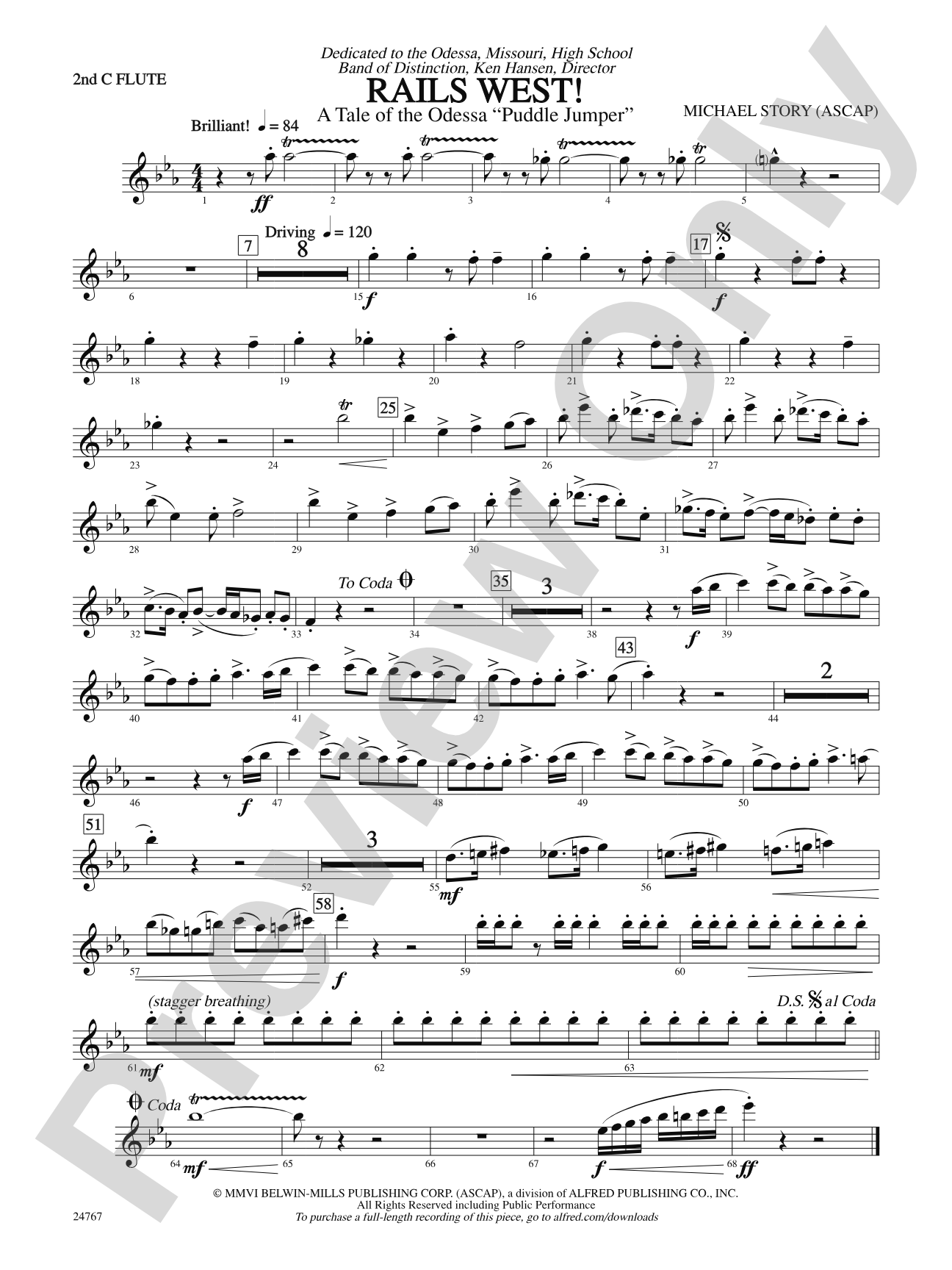 Rails West! (A Tale of the Odessa Puddle Jumper): 2nd Flute