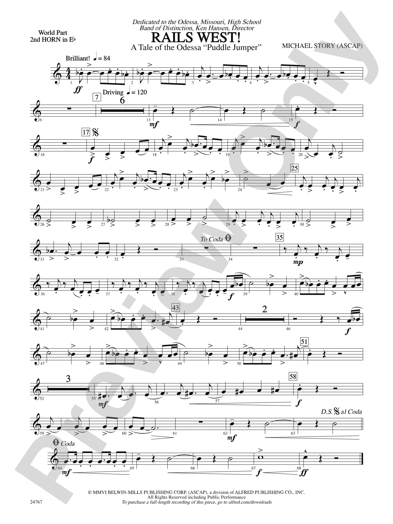 Rails West! (A Tale of the Odessa Puddle Jumper): (wp) 2nd Horn in E-flat