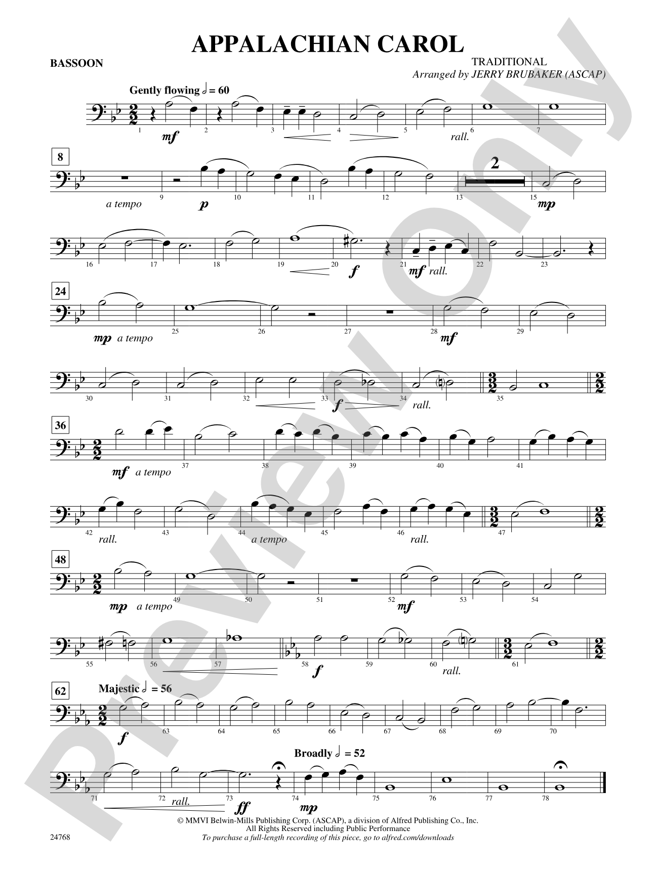 Appalachian Carol: Bassoon