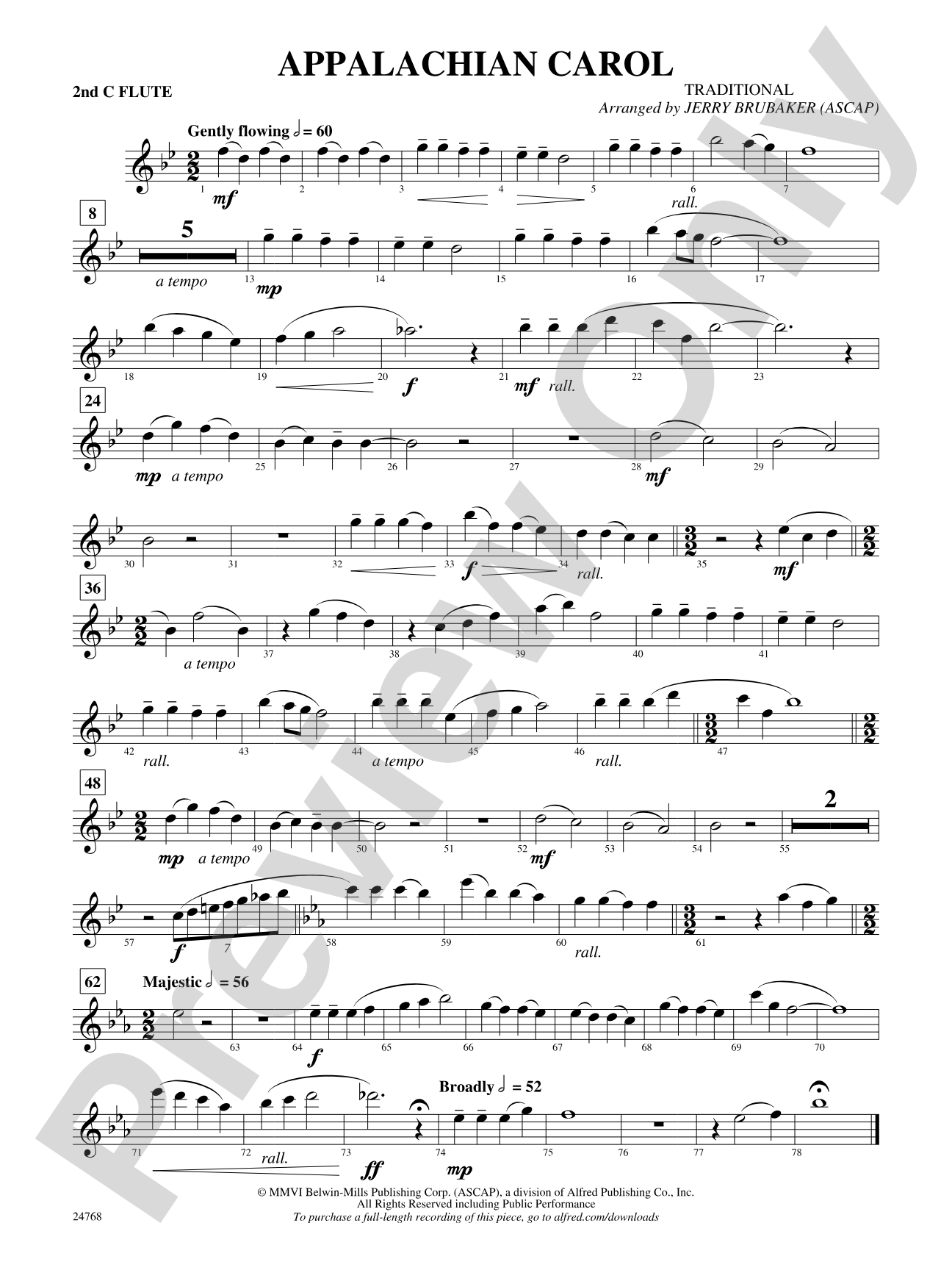 Appalachian Carol: 2nd Flute