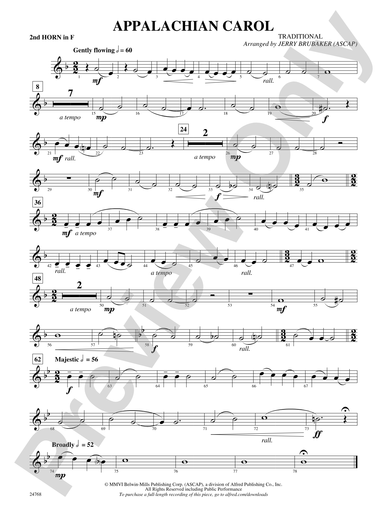 Appalachian Carol: 2nd F Horn