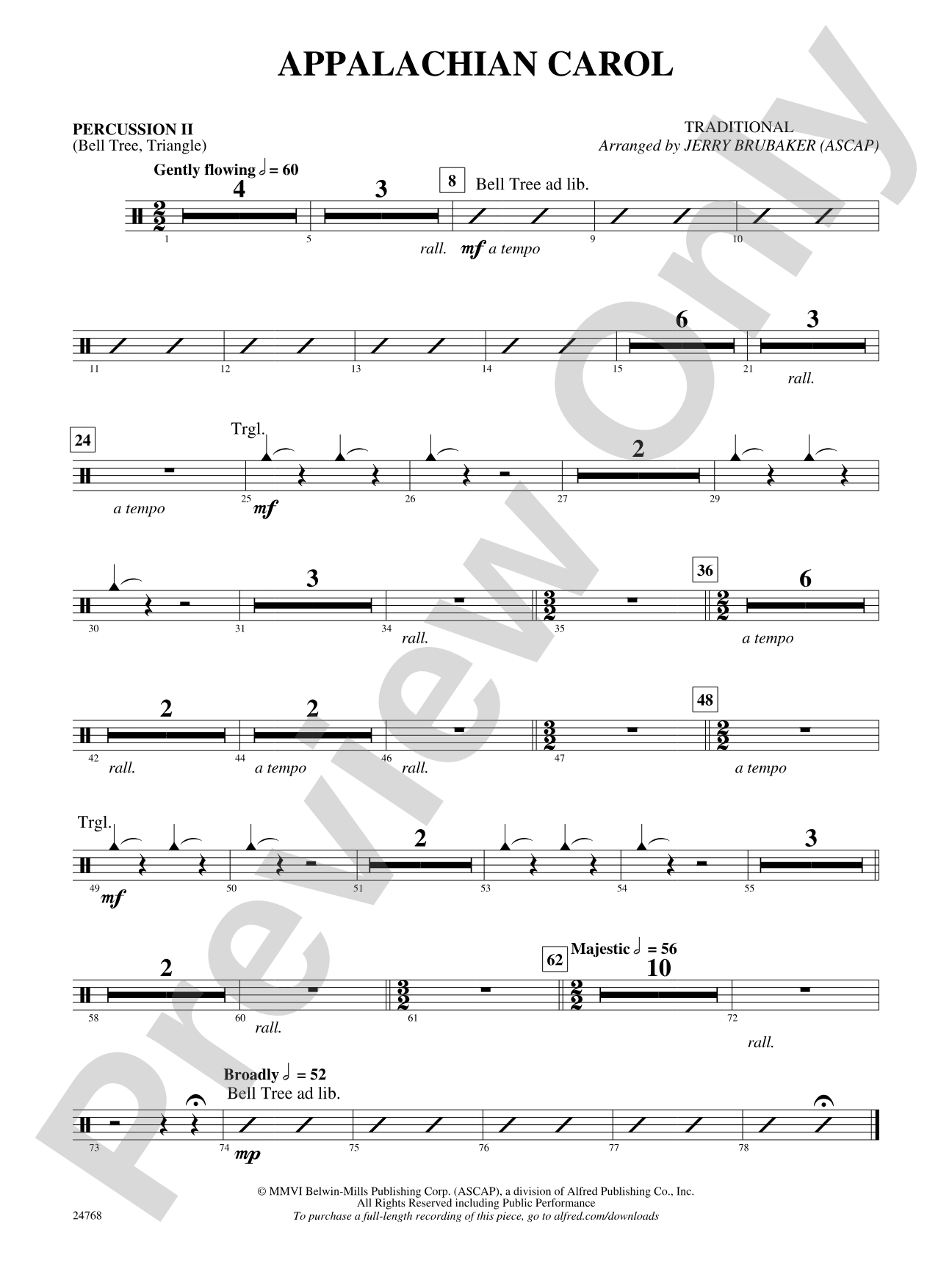 Appalachian Carol: 2nd Percussion
