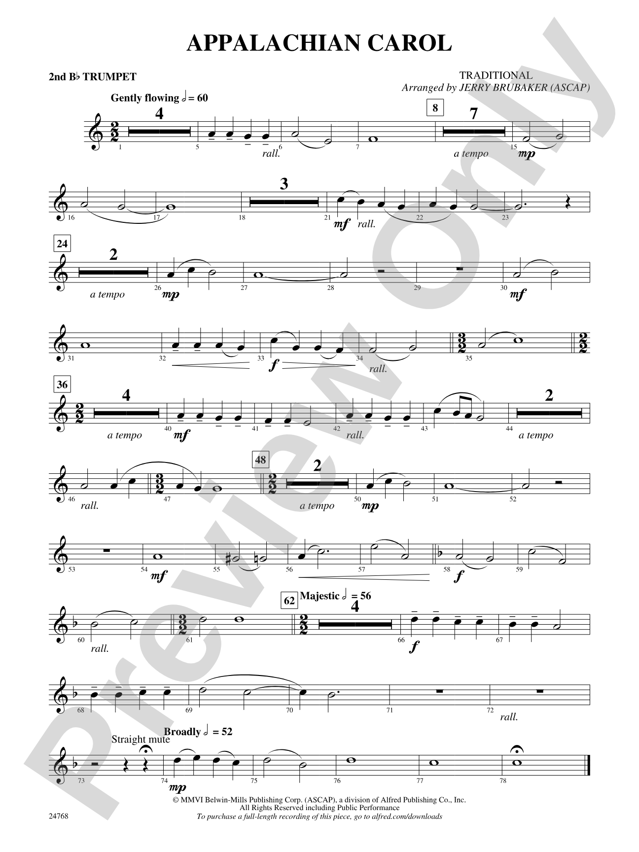 Appalachian Carol: 2nd B-flat Trumpet