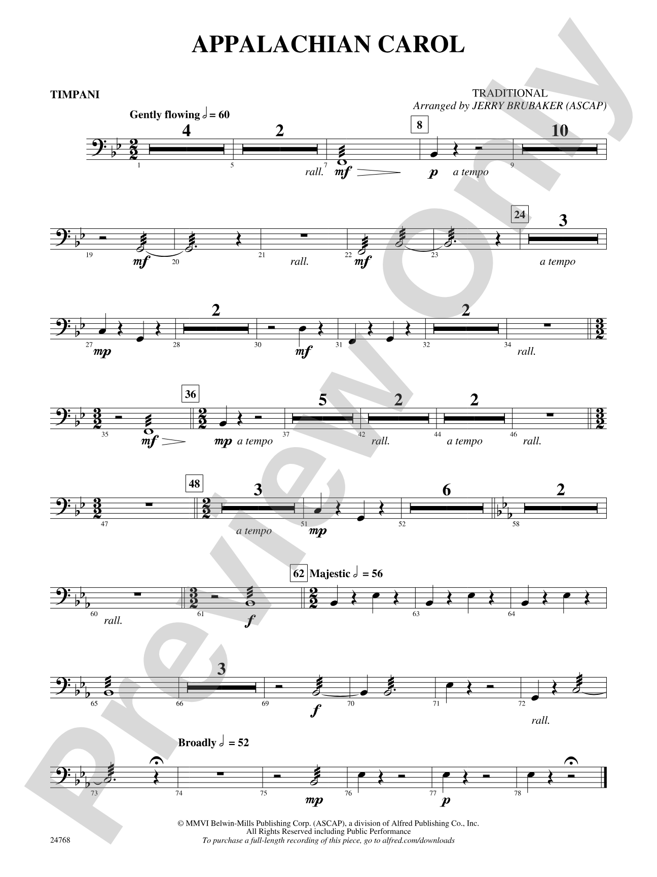 Appalachian Carol: Timpani