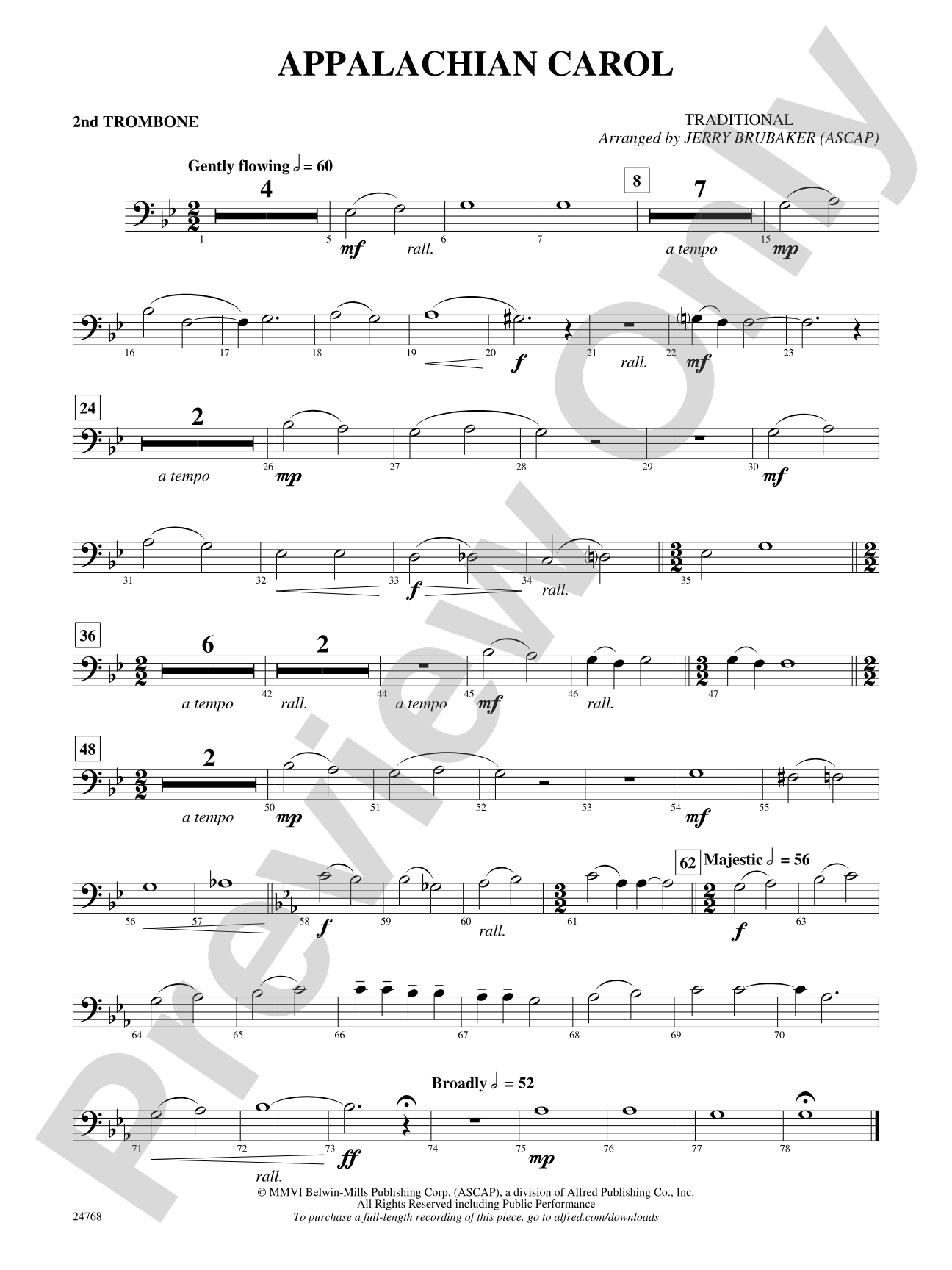 Appalachian Carol: 2nd Trombone