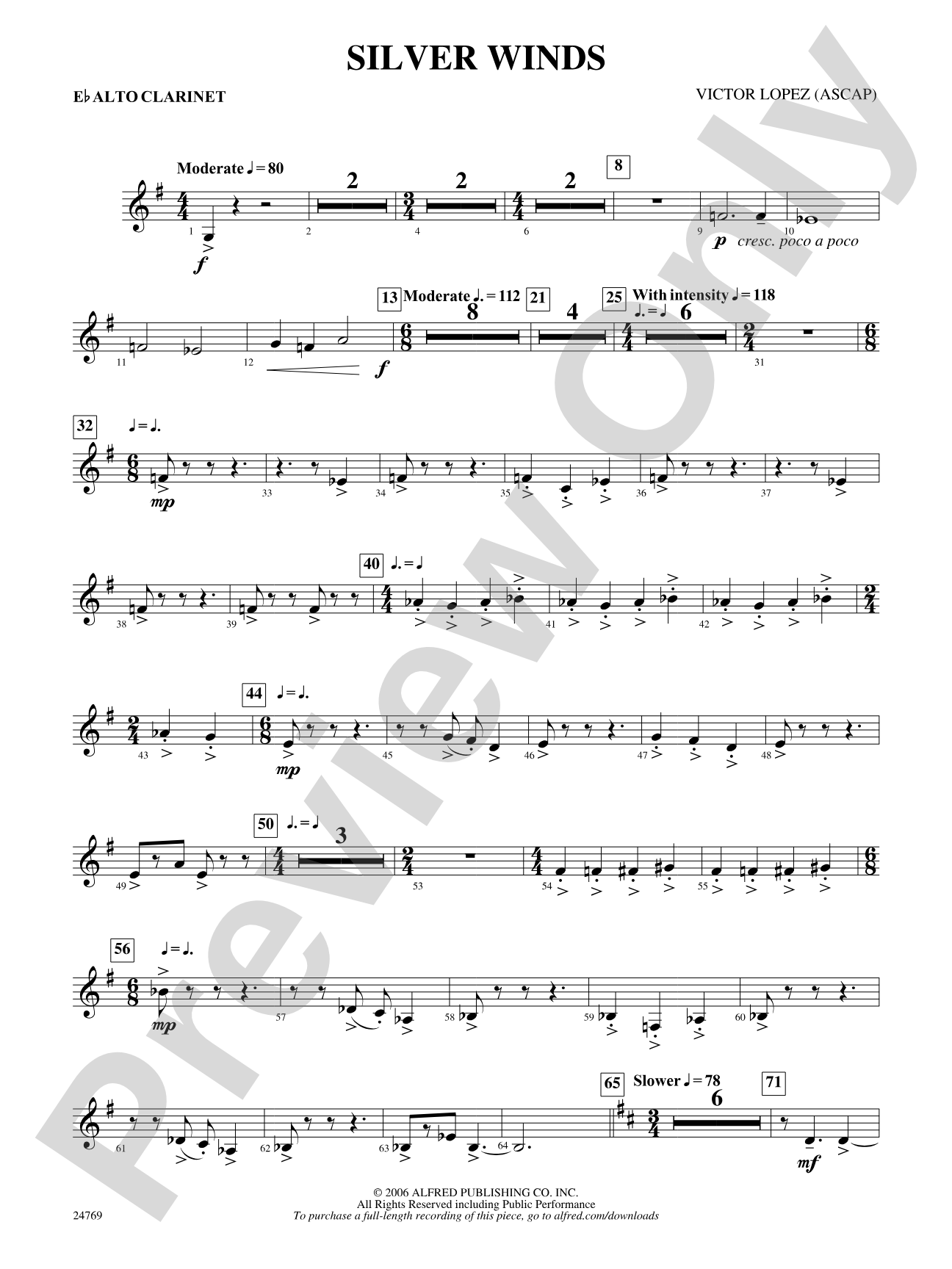Silver Winds: E-flat Alto Clarinet