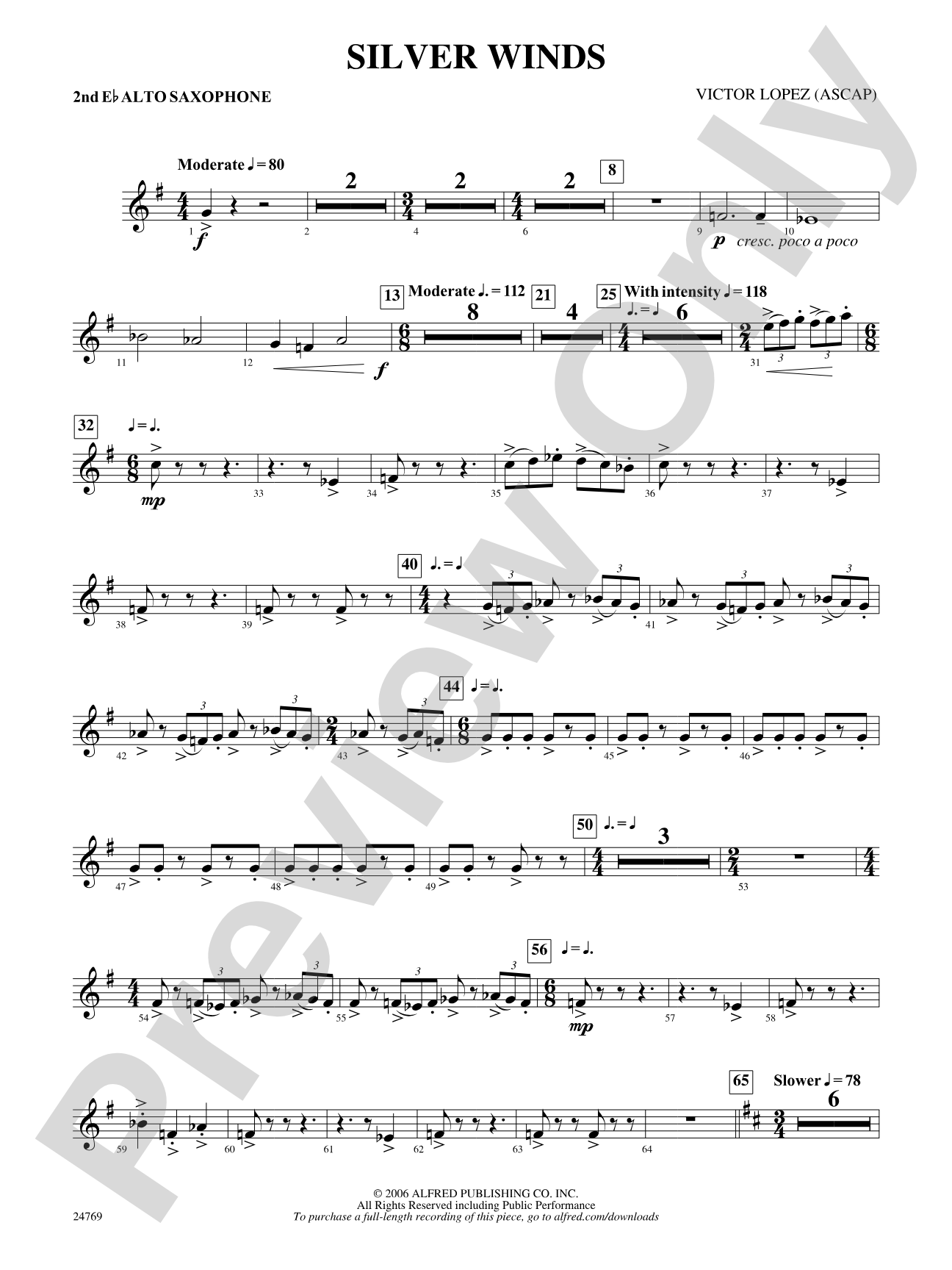 Silver Winds: 2nd E-flat Alto Saxophone