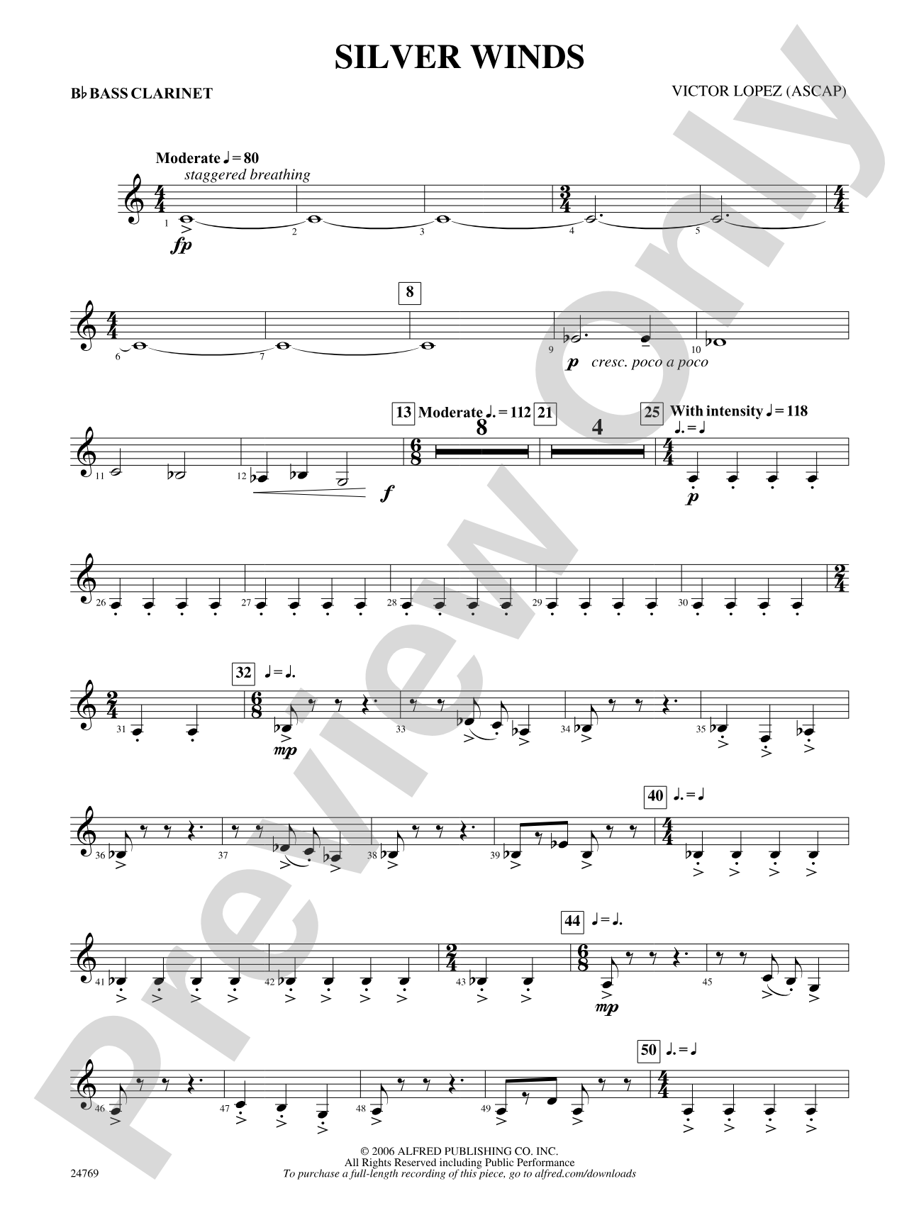 Silver Winds: B-flat Bass Clarinet
