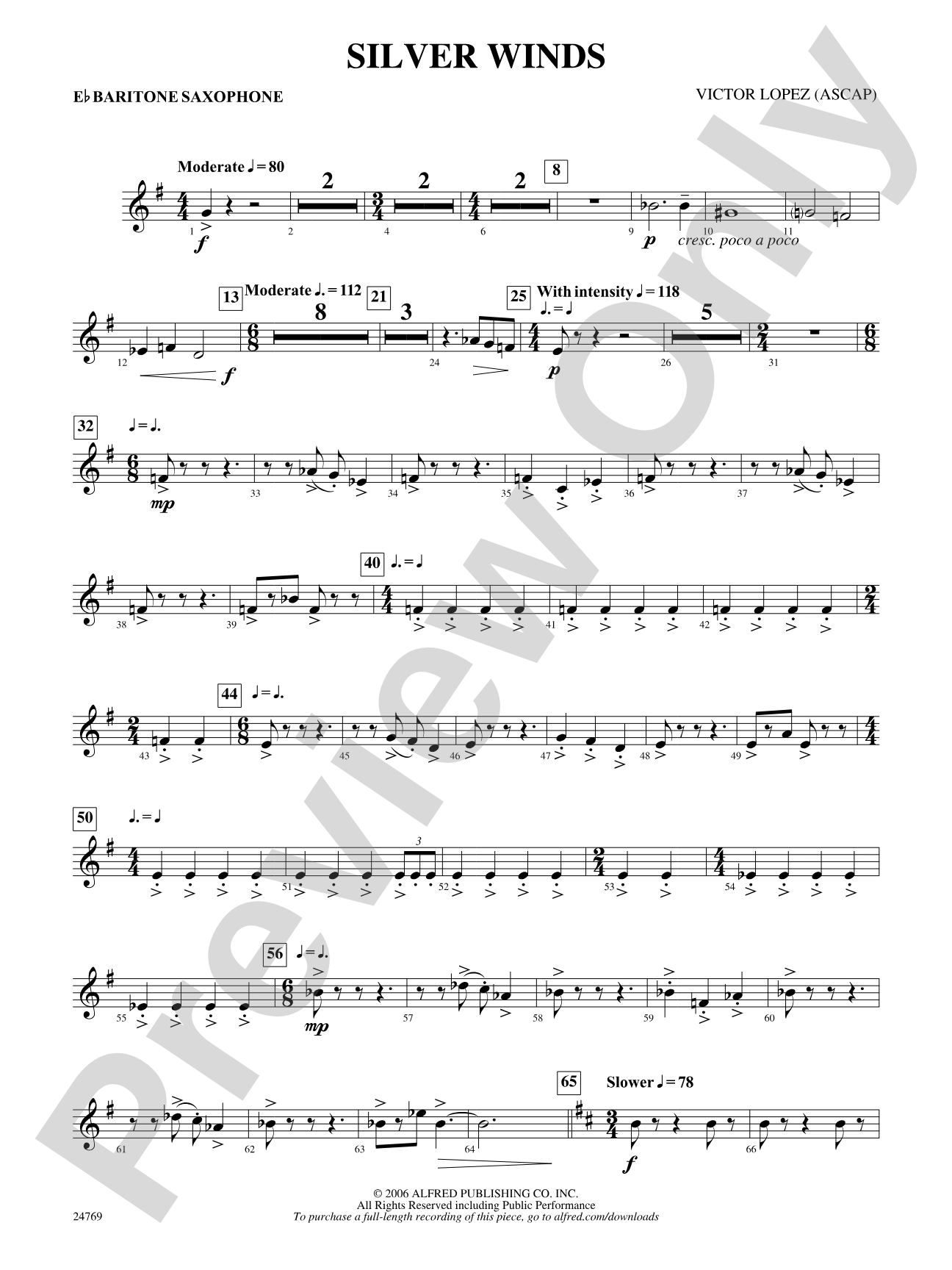 Silver Winds: E-flat Baritone Saxophone