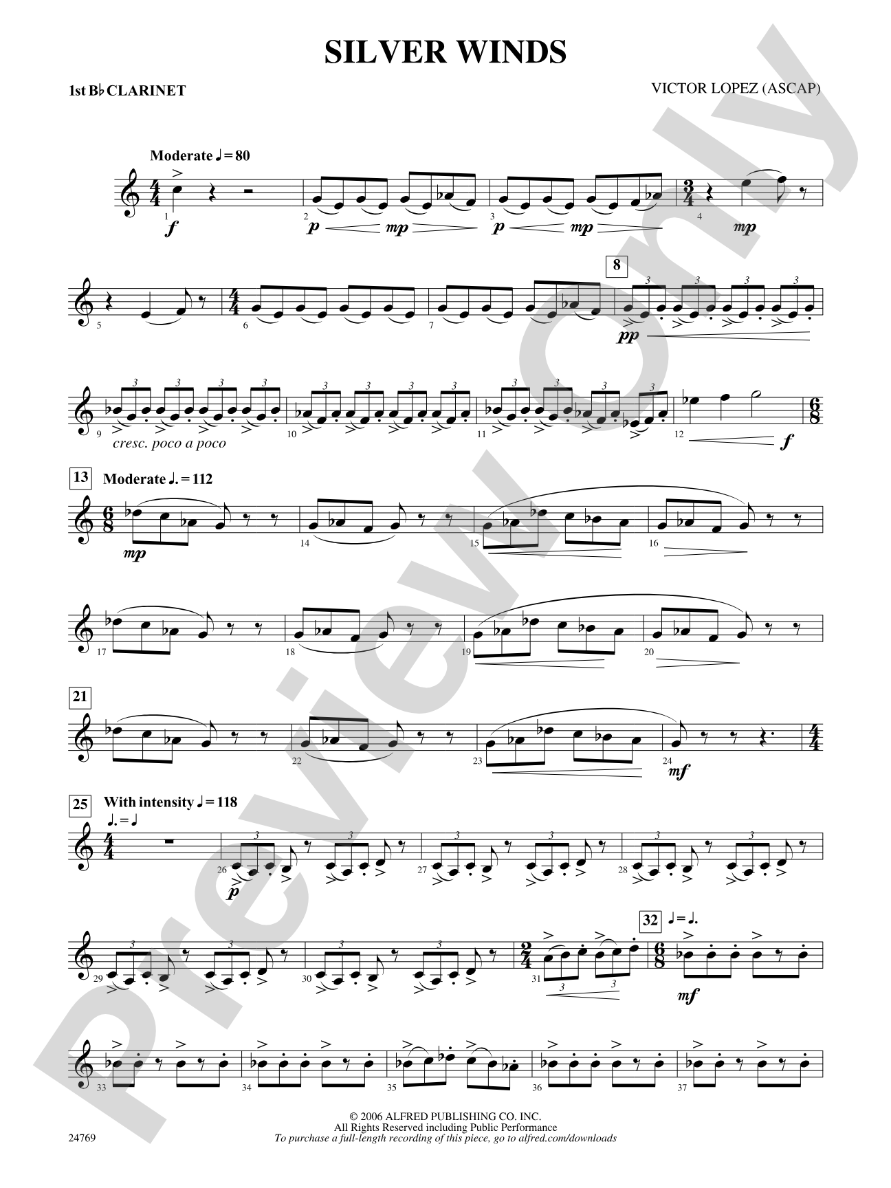 Silver Winds: 1st B-flat Clarinet