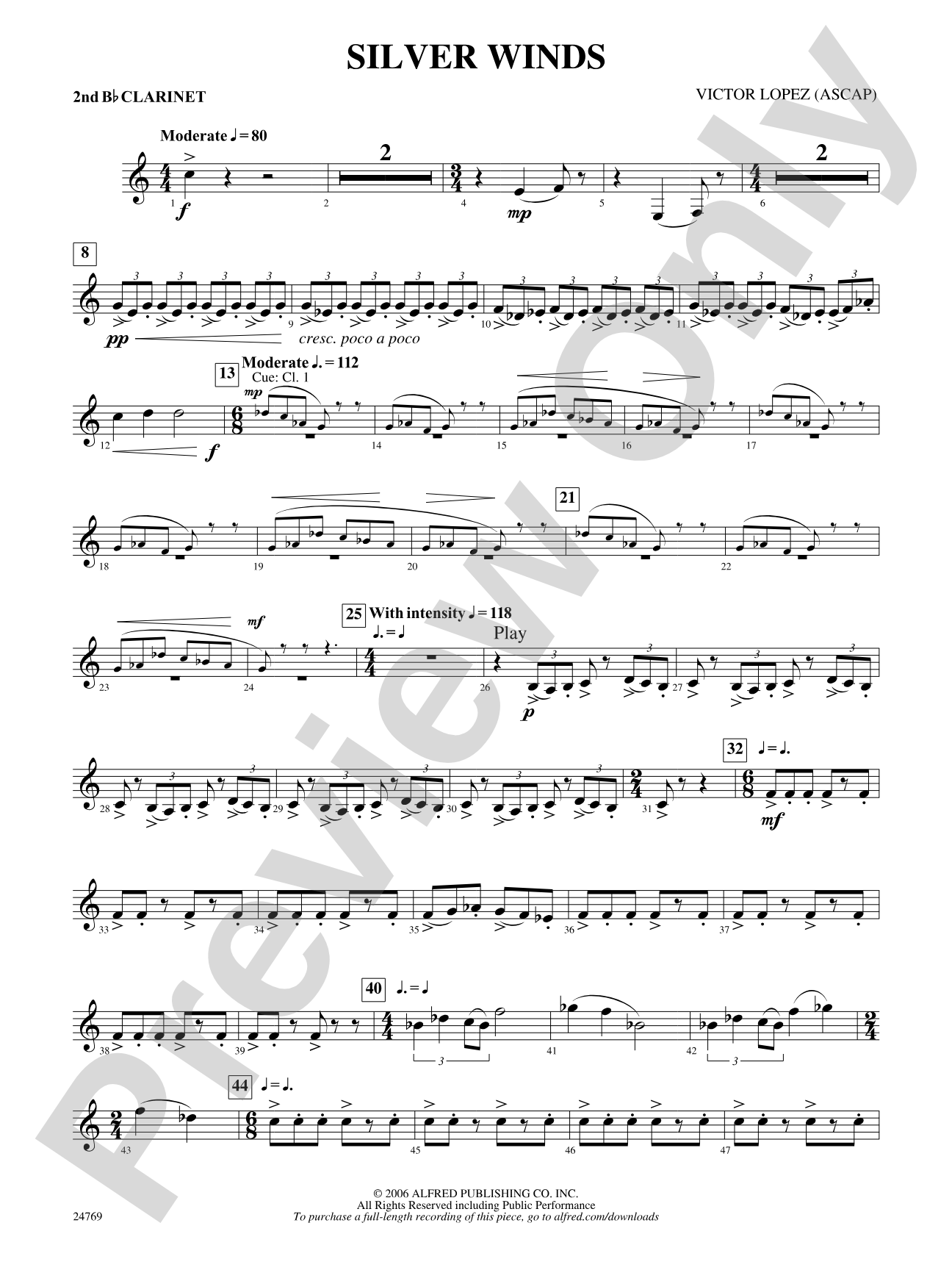 Silver Winds: 2nd B-flat Clarinet