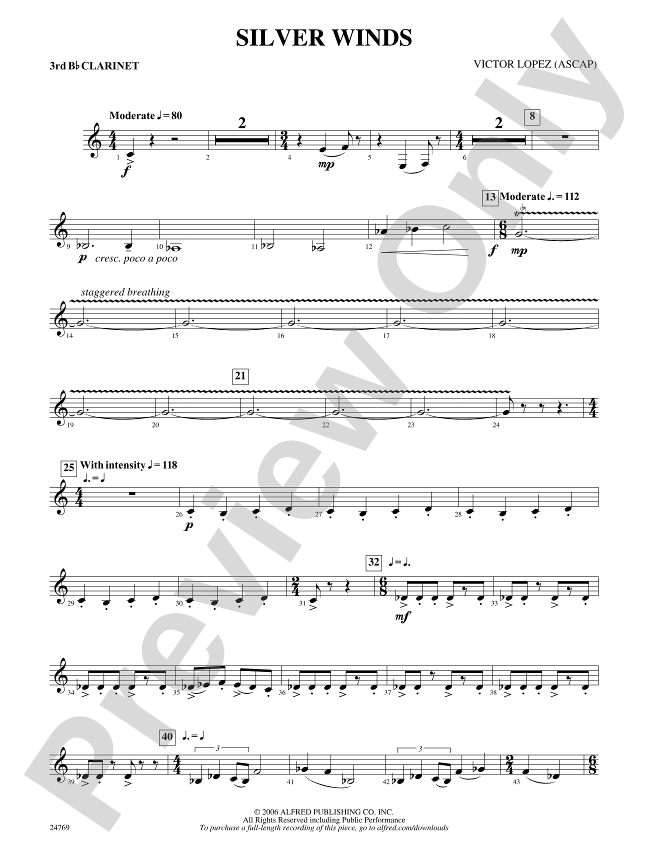 Silver Winds: 3rd B-flat Clarinet