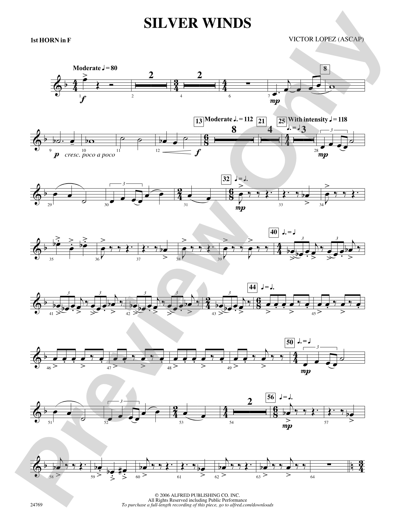 Silver Winds: 1st F Horn