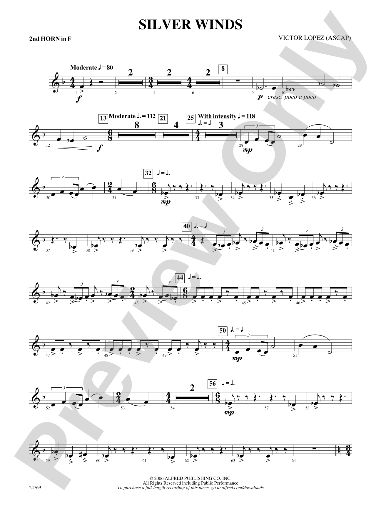 Silver Winds: 2nd F Horn