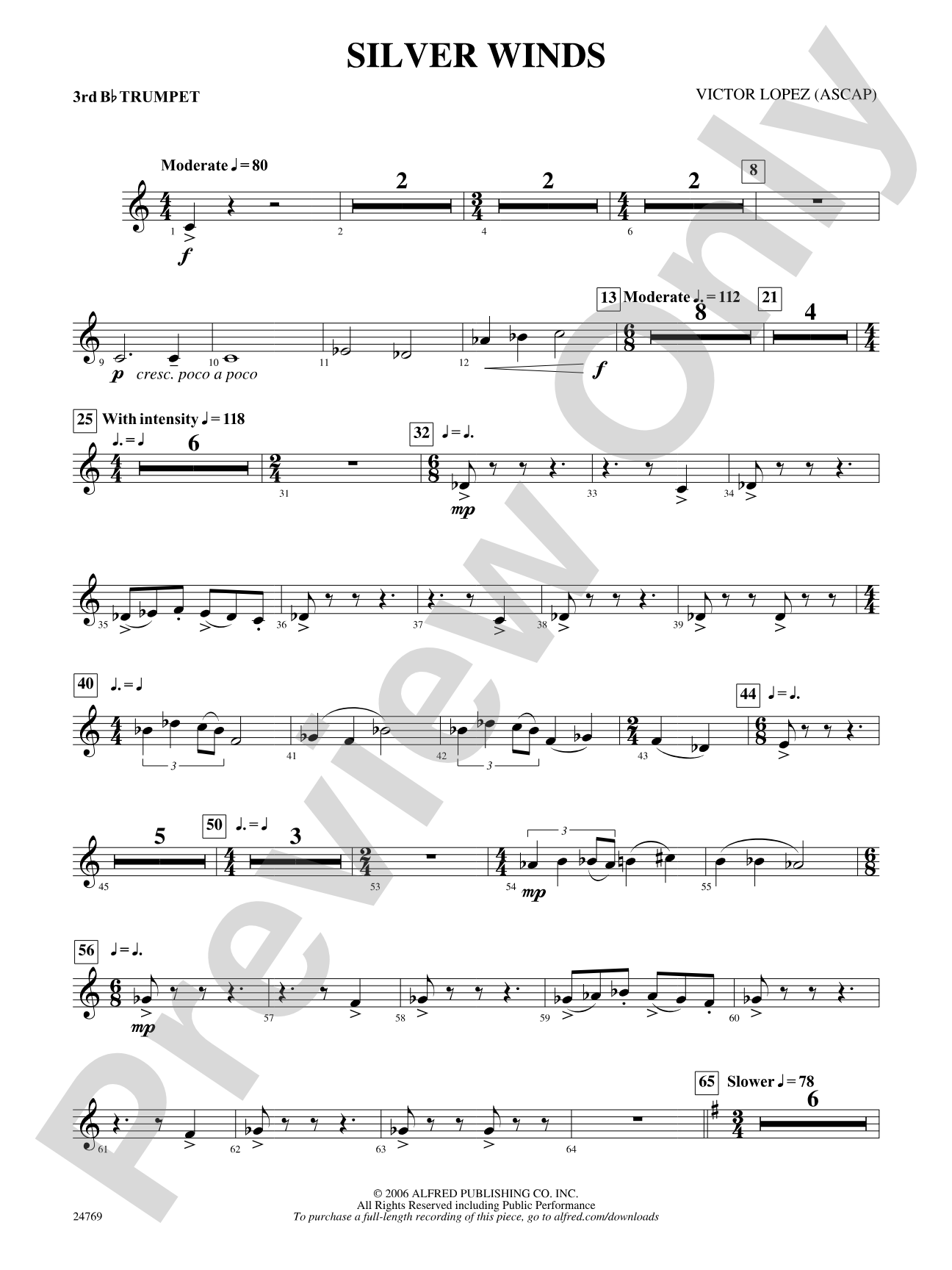 Silver Winds: 3rd B-flat Trumpet