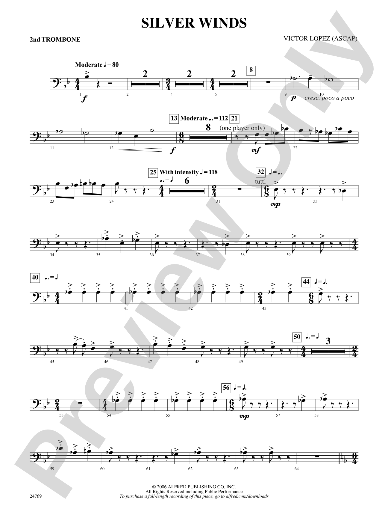 Silver Winds: 2nd Trombone