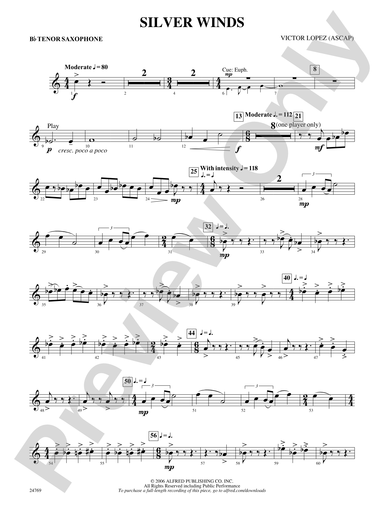 Silver Winds: B-flat Tenor Saxophone