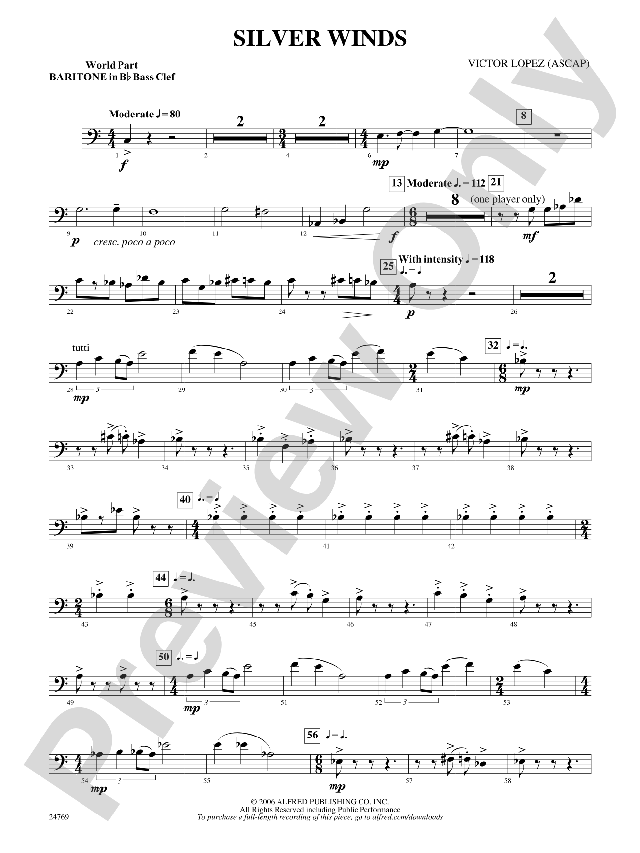 Silver Winds: (wp) B-flat Baritone B.C.