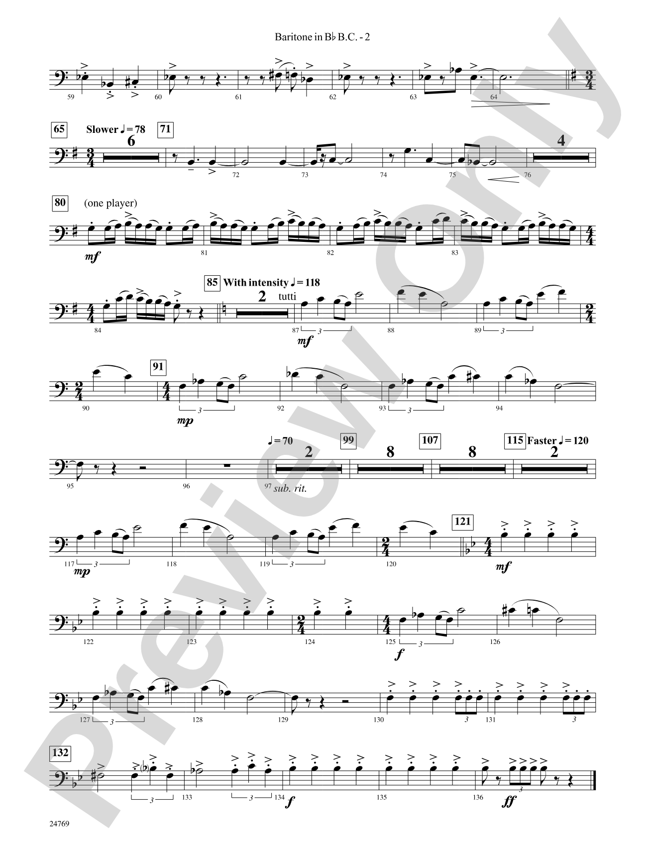 Silver Winds: (wp) B-flat Baritone B.C.