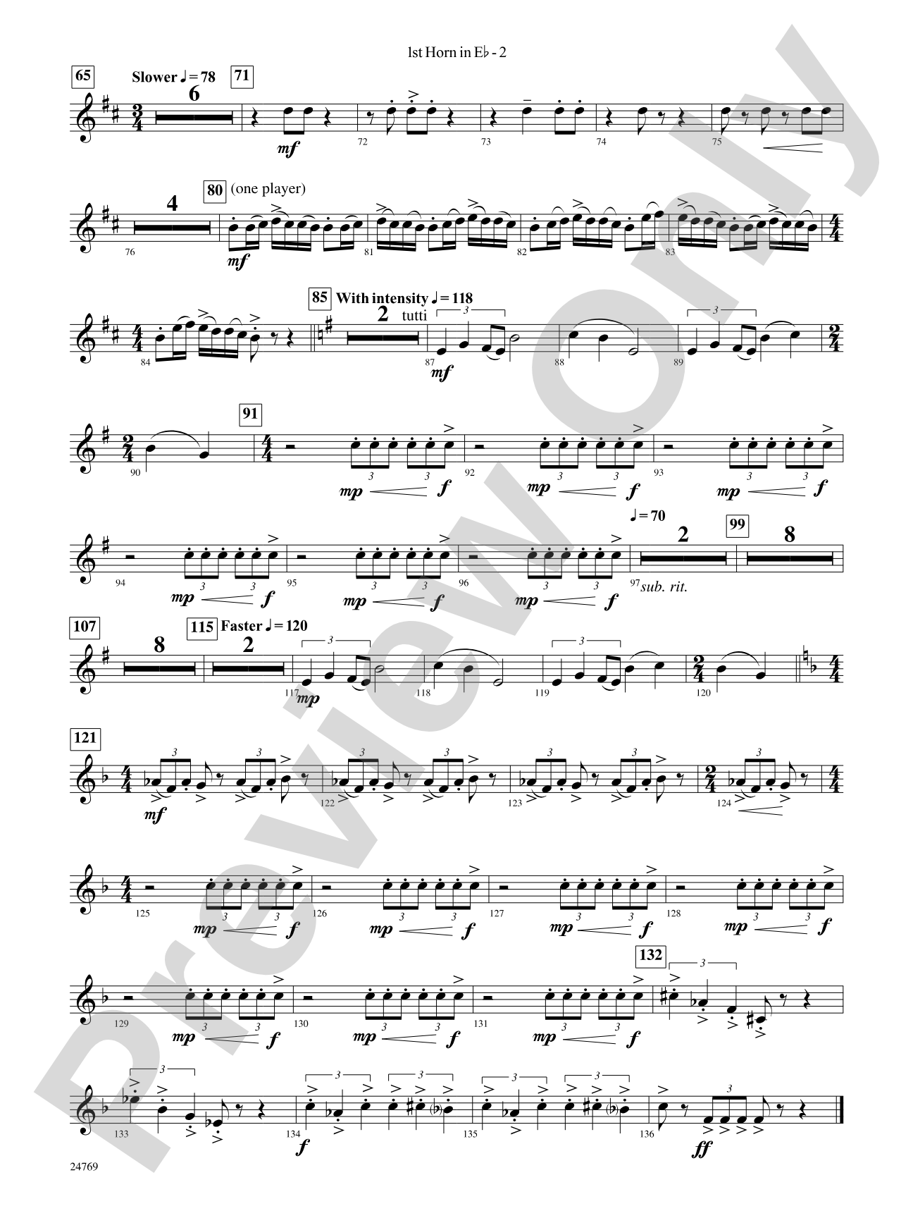 Silver Winds: (wp) 1st Horn in E-flat