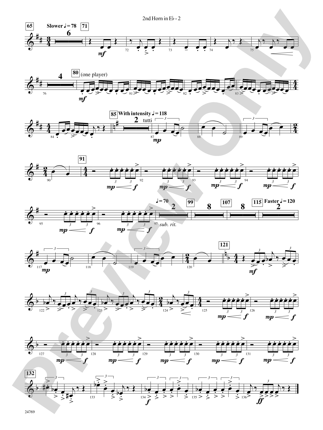 Silver Winds: (wp) 2nd Horn in E-flat
