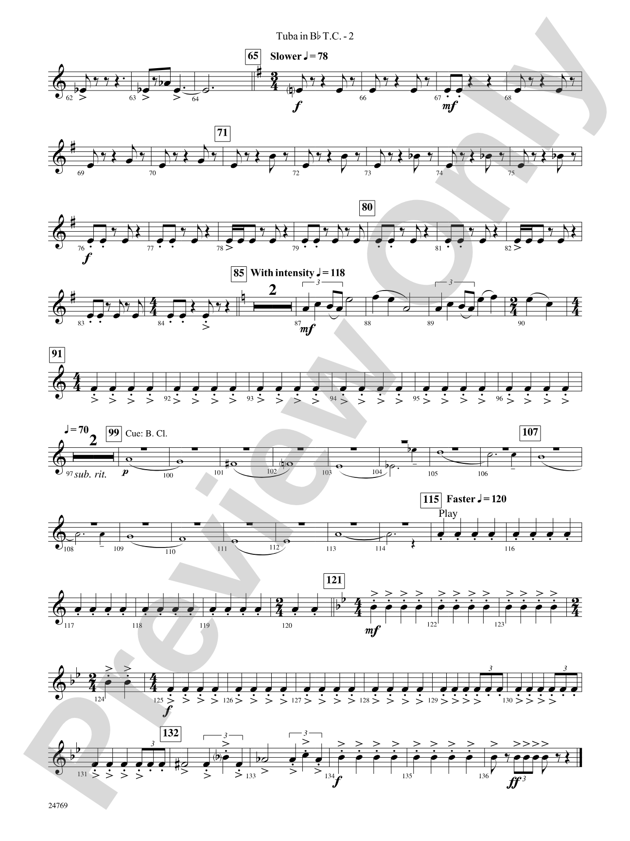 Silver Winds: (wp) B-flat Tuba T.C.