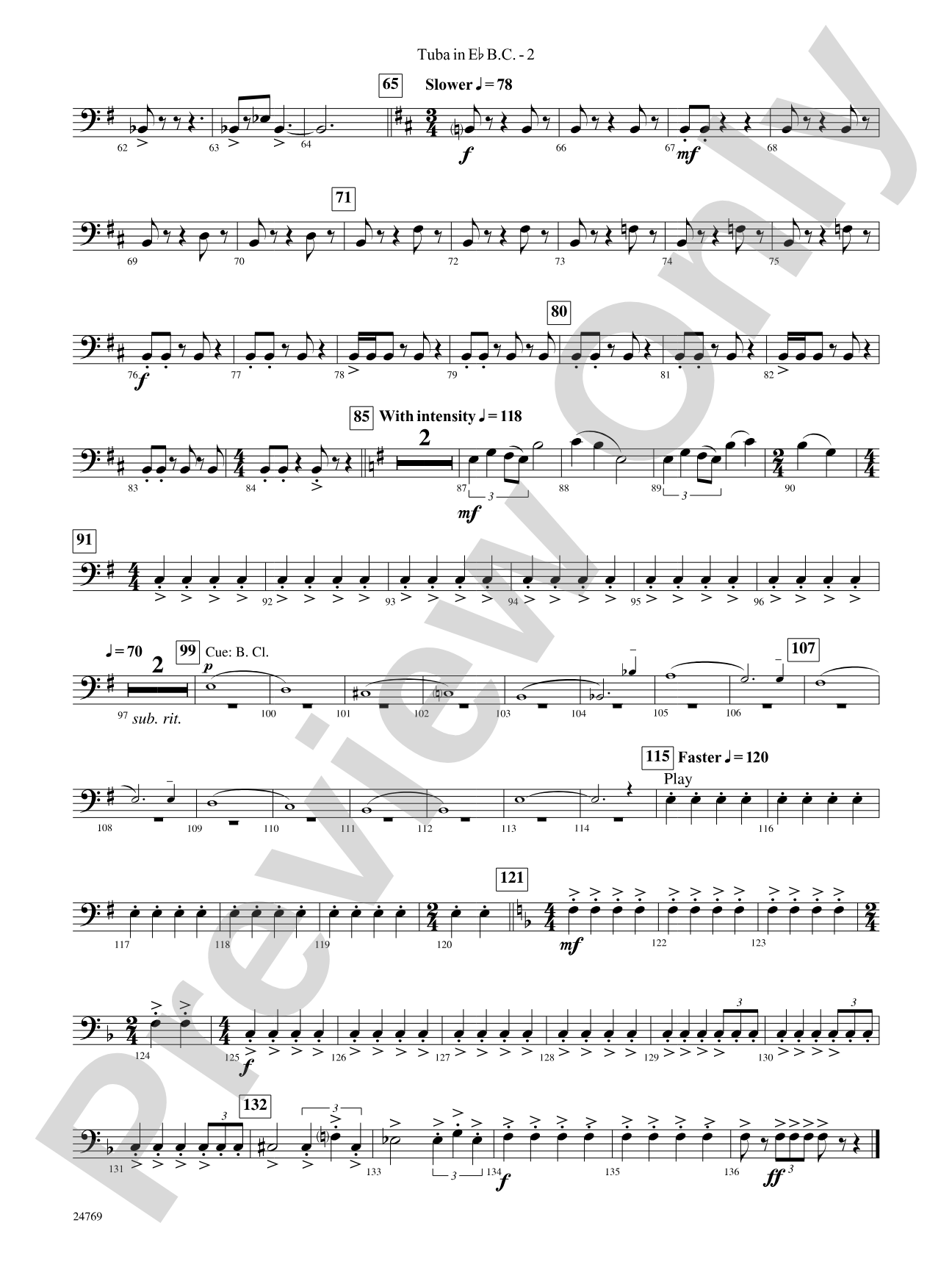 Silver Winds: (wp) E-flat Tuba B.C.