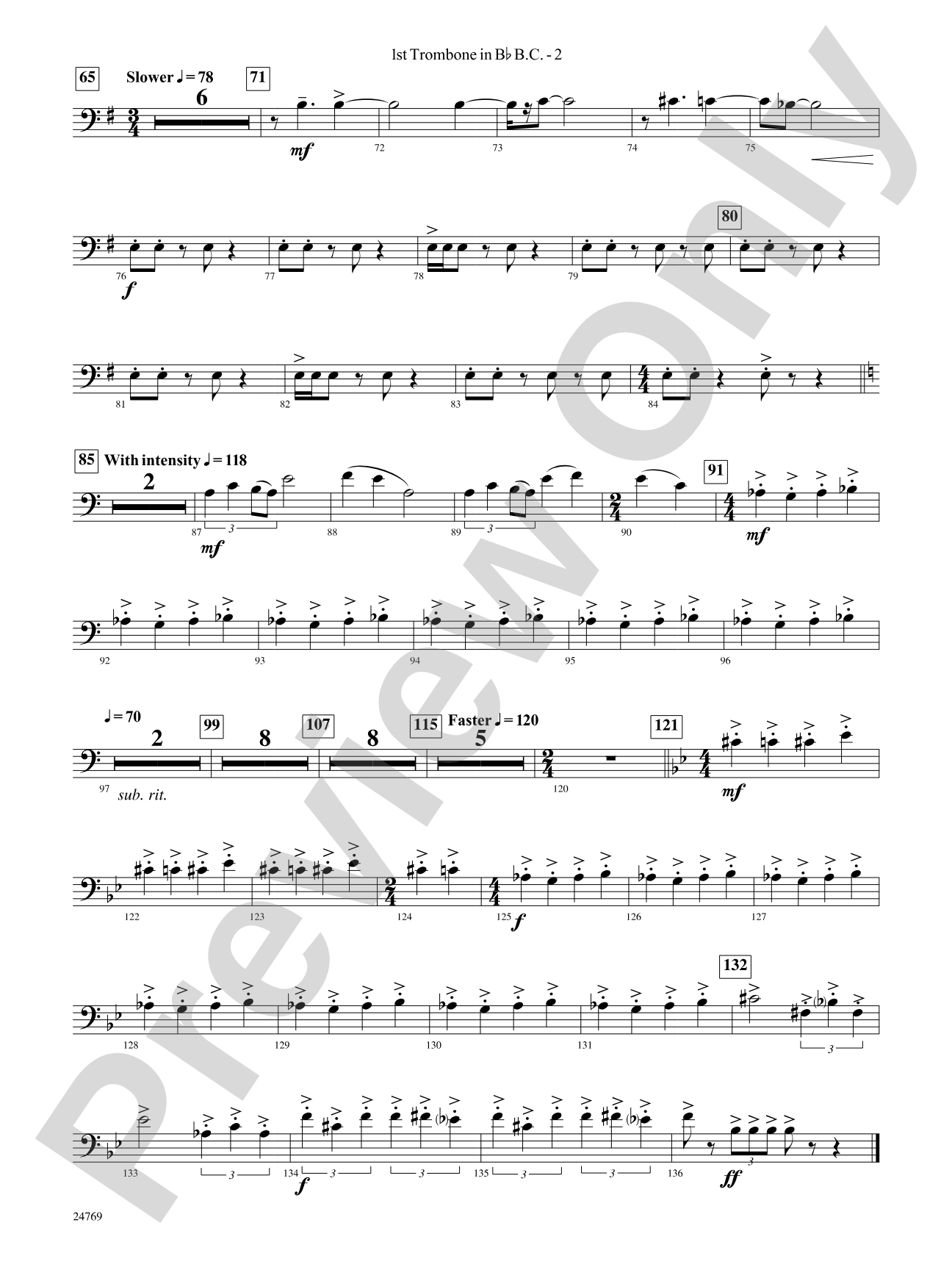 Silver Winds: (wp) 1st B-flat Trombone B.C.