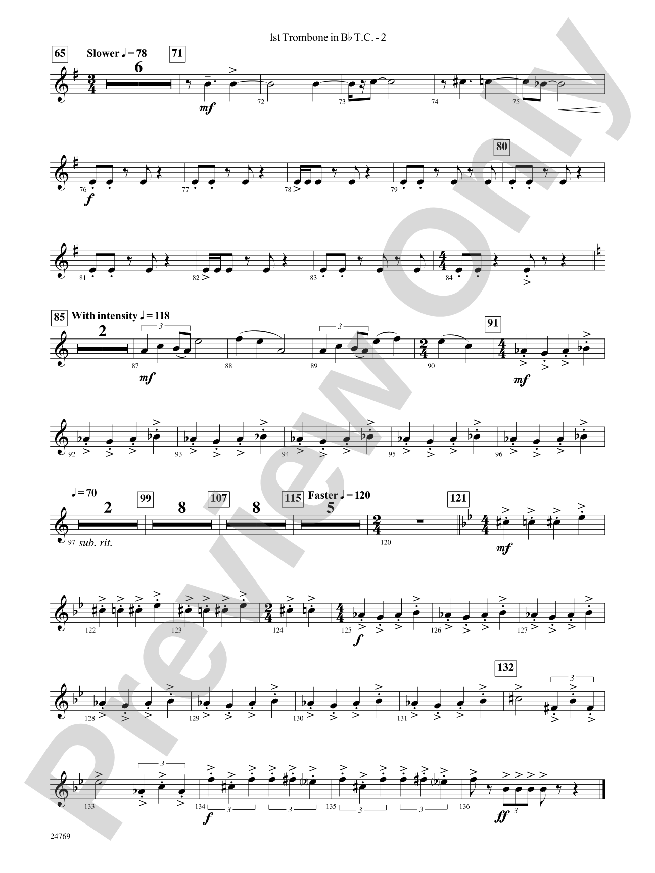 Silver Winds: (wp) 1st B-flat Trombone T.C.
