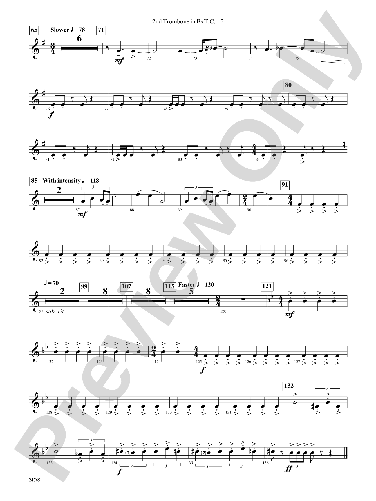 Silver Winds: (wp) 2nd B-flat Trombone T.C.