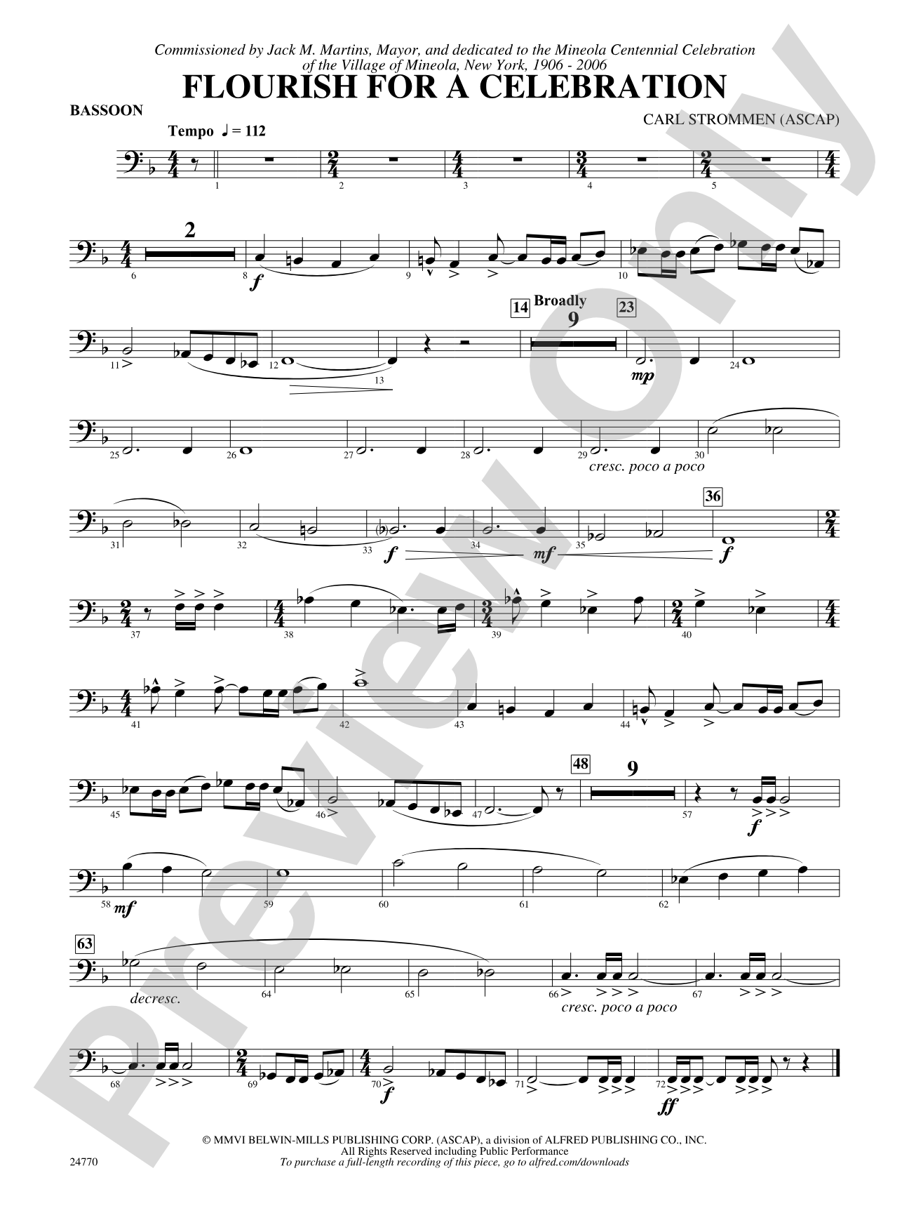 Flourish for a Celebration: Bassoon