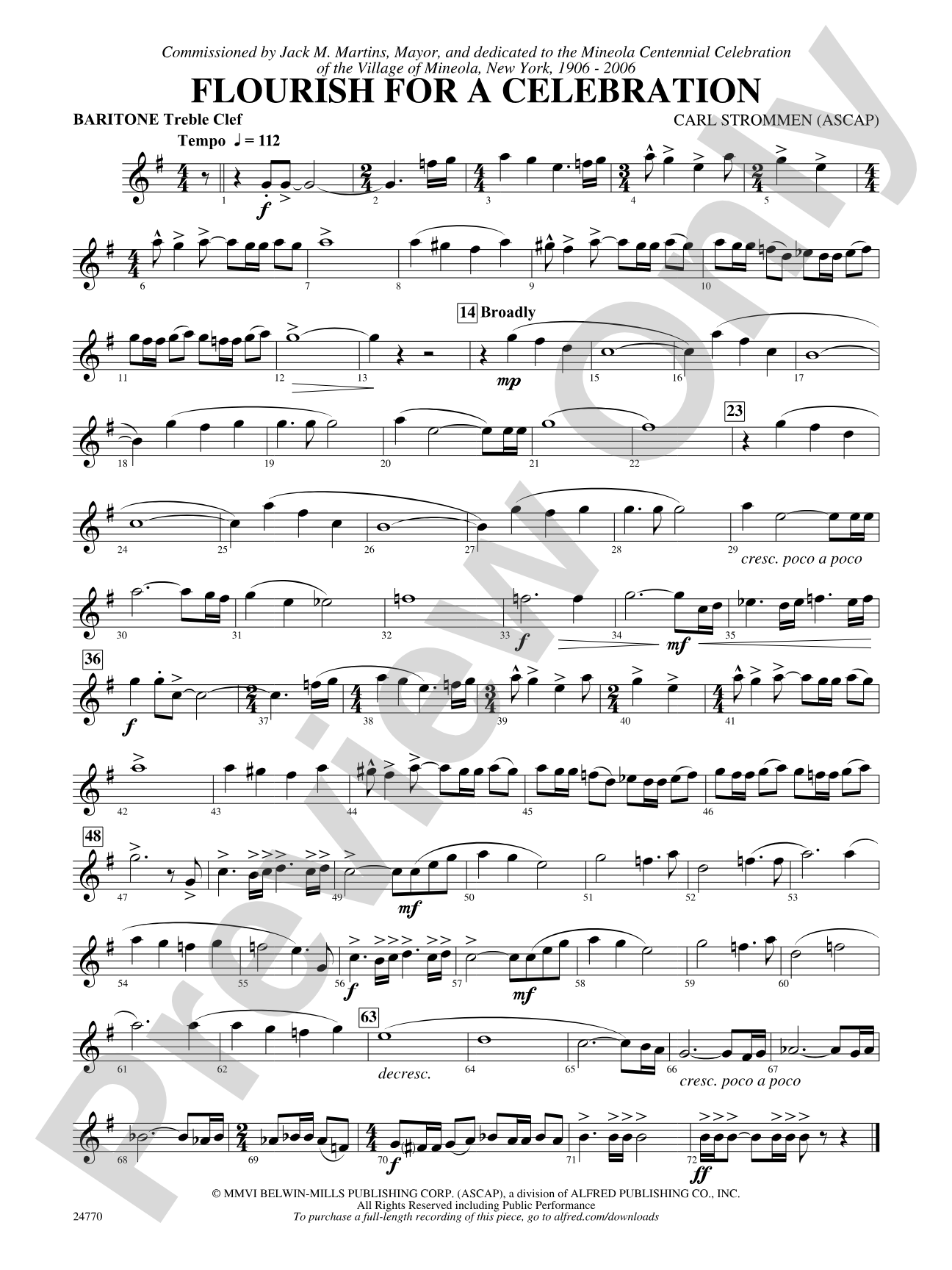 Flourish for a Celebration: Baritone T.C.