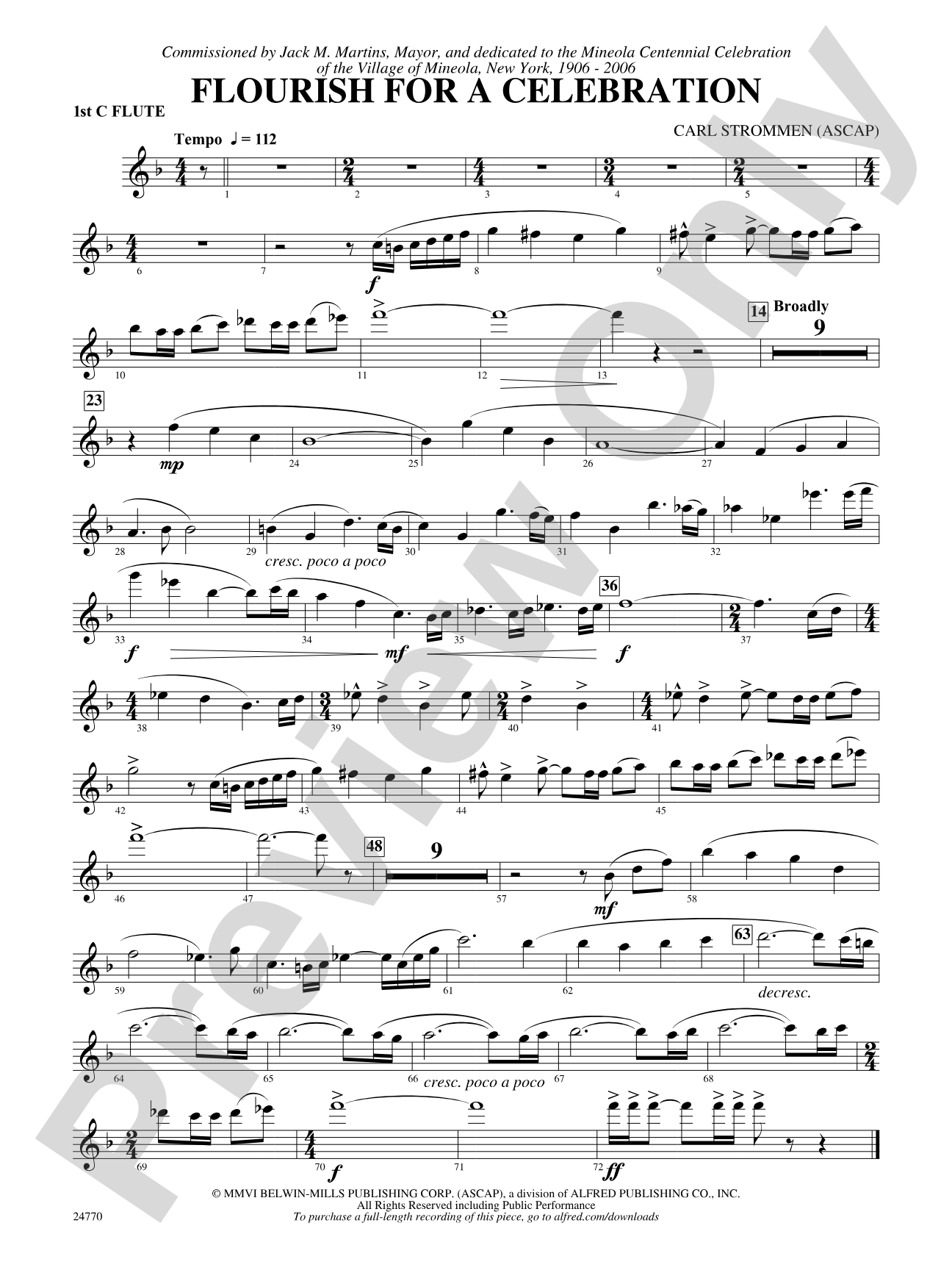 Flourish for a Celebration: Flute