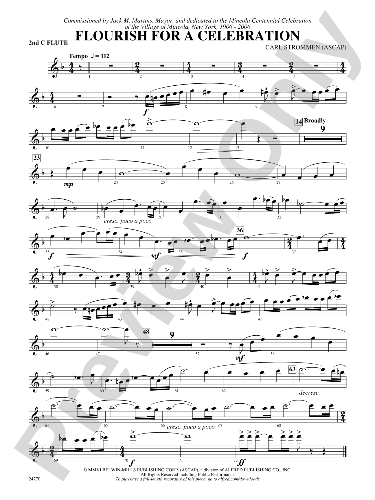 Flourish for a Celebration: 2nd Flute