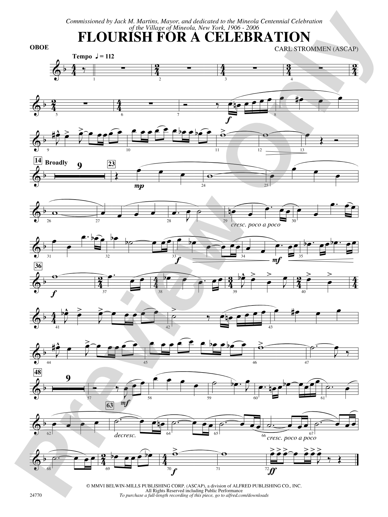 Flourish for a Celebration: Oboe