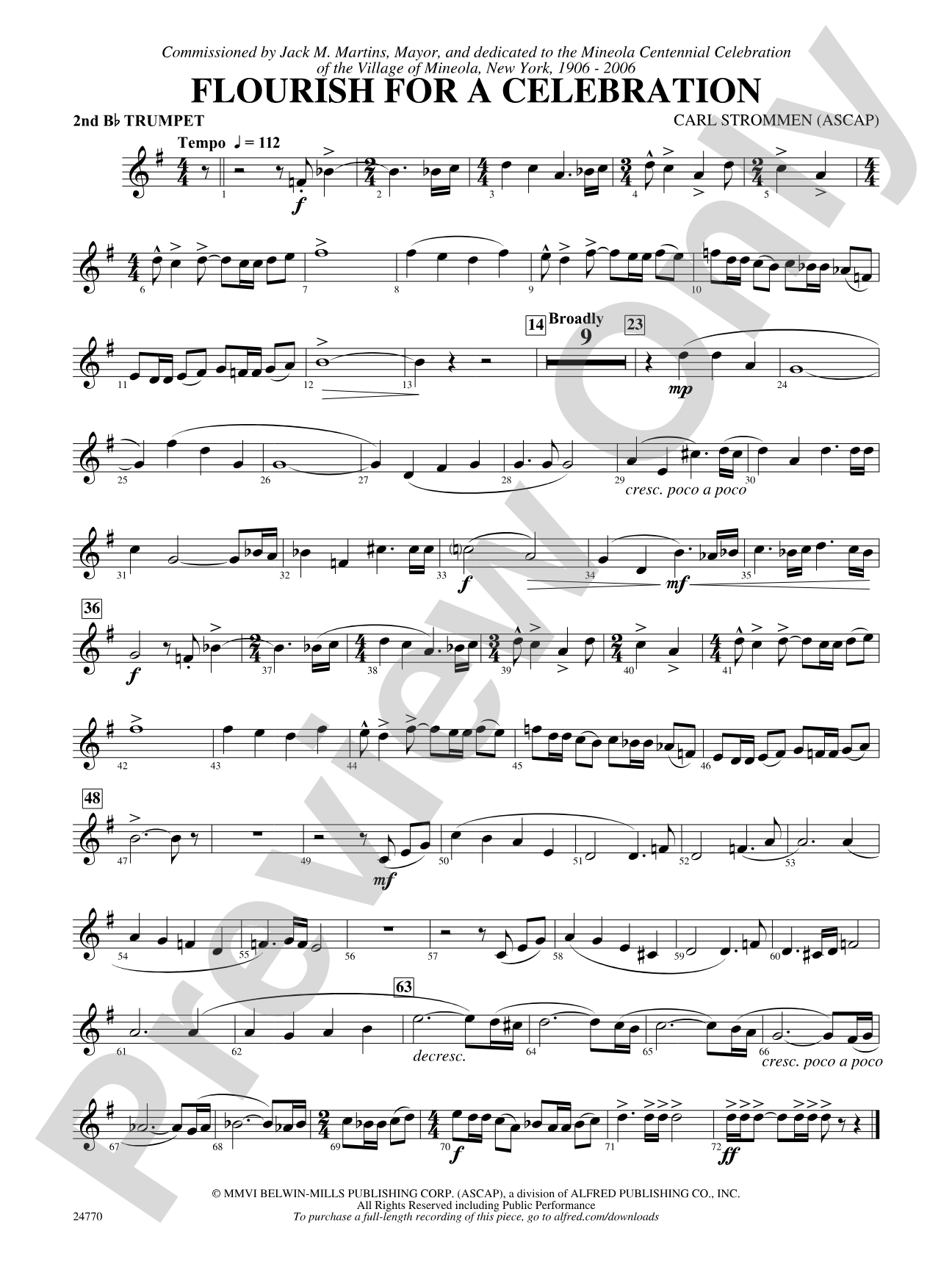 Flourish for a Celebration: 2nd B-flat Trumpet