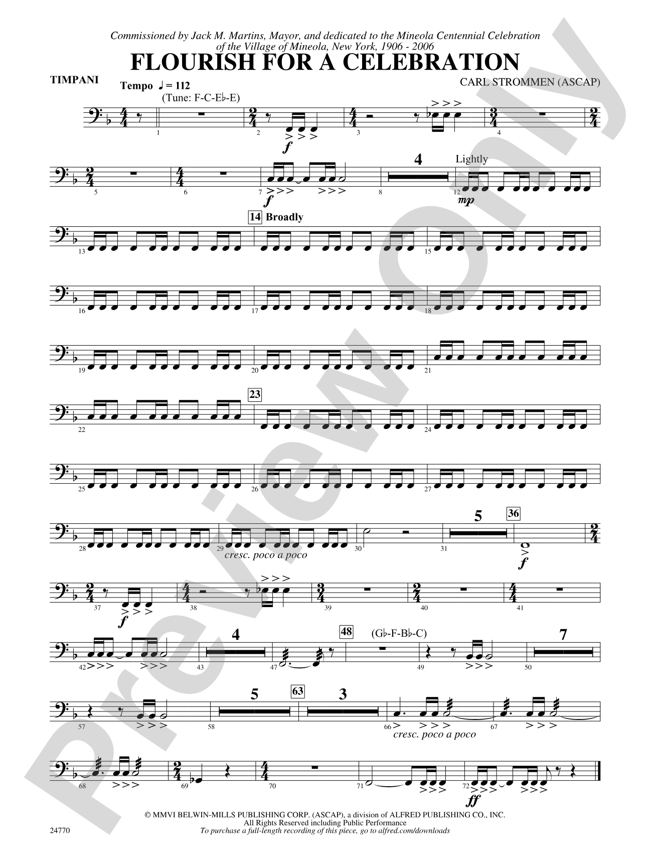 Flourish for a Celebration: Timpani