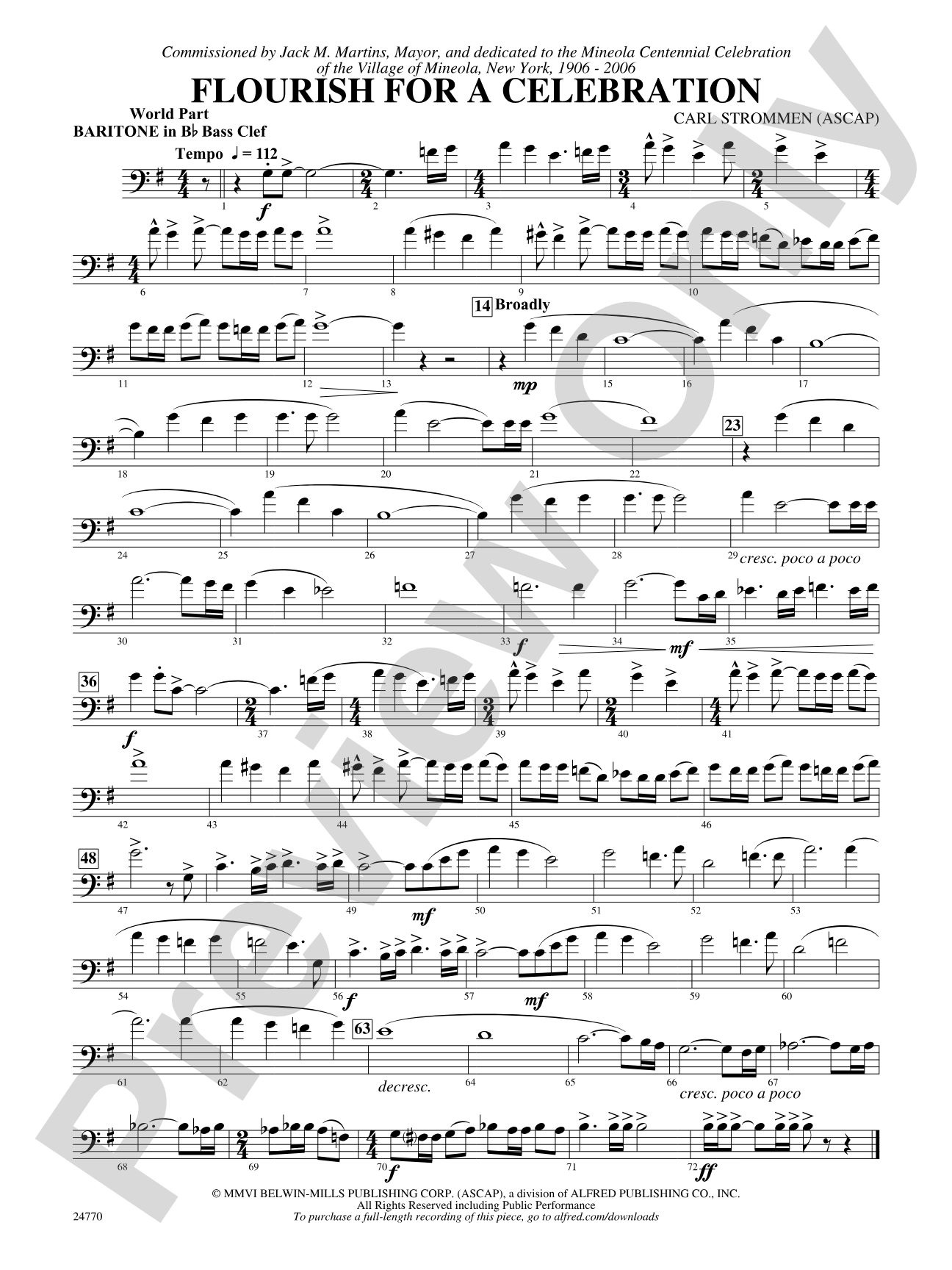 Flourish for a Celebration: (wp) B-flat Baritone B.C.
