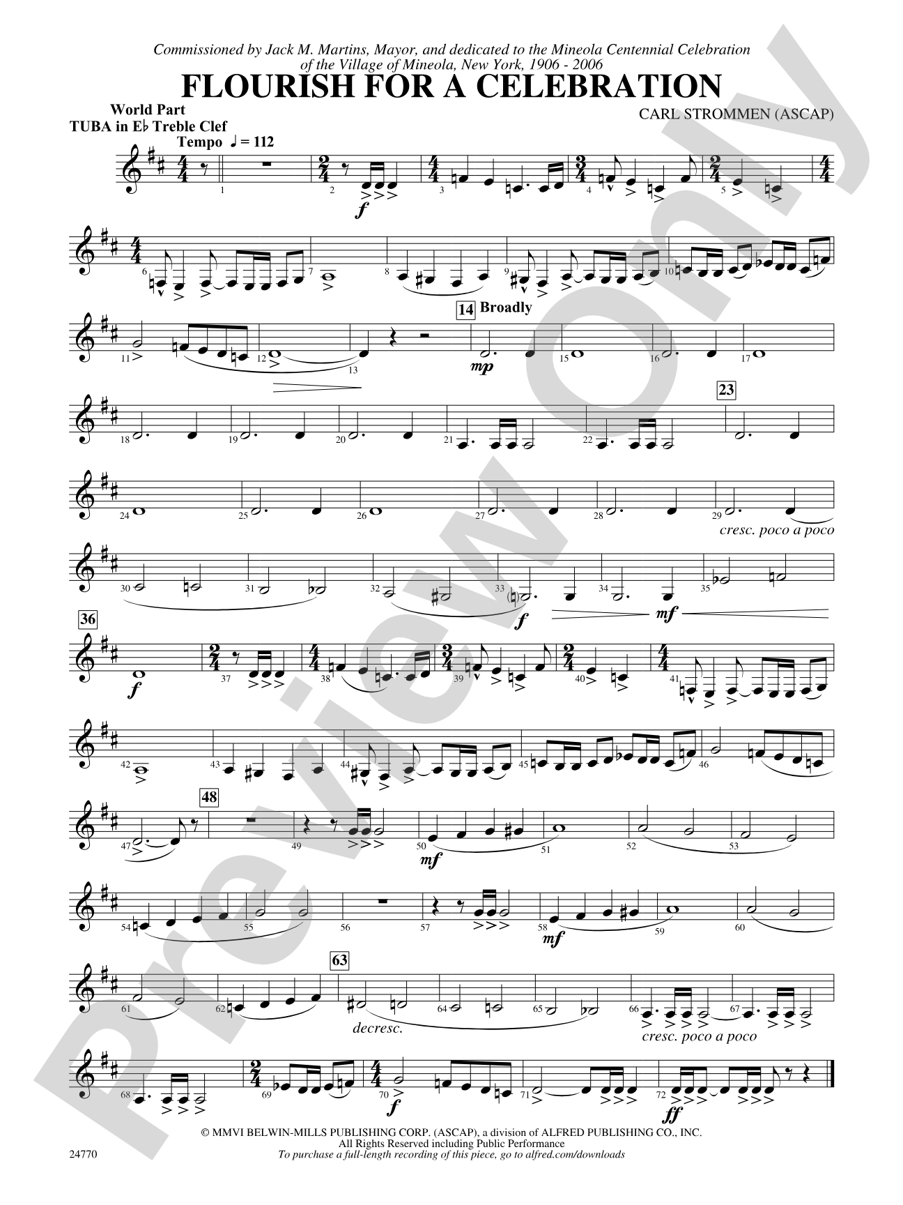 Flourish for a Celebration: (wp) E-flat Tuba T.C.