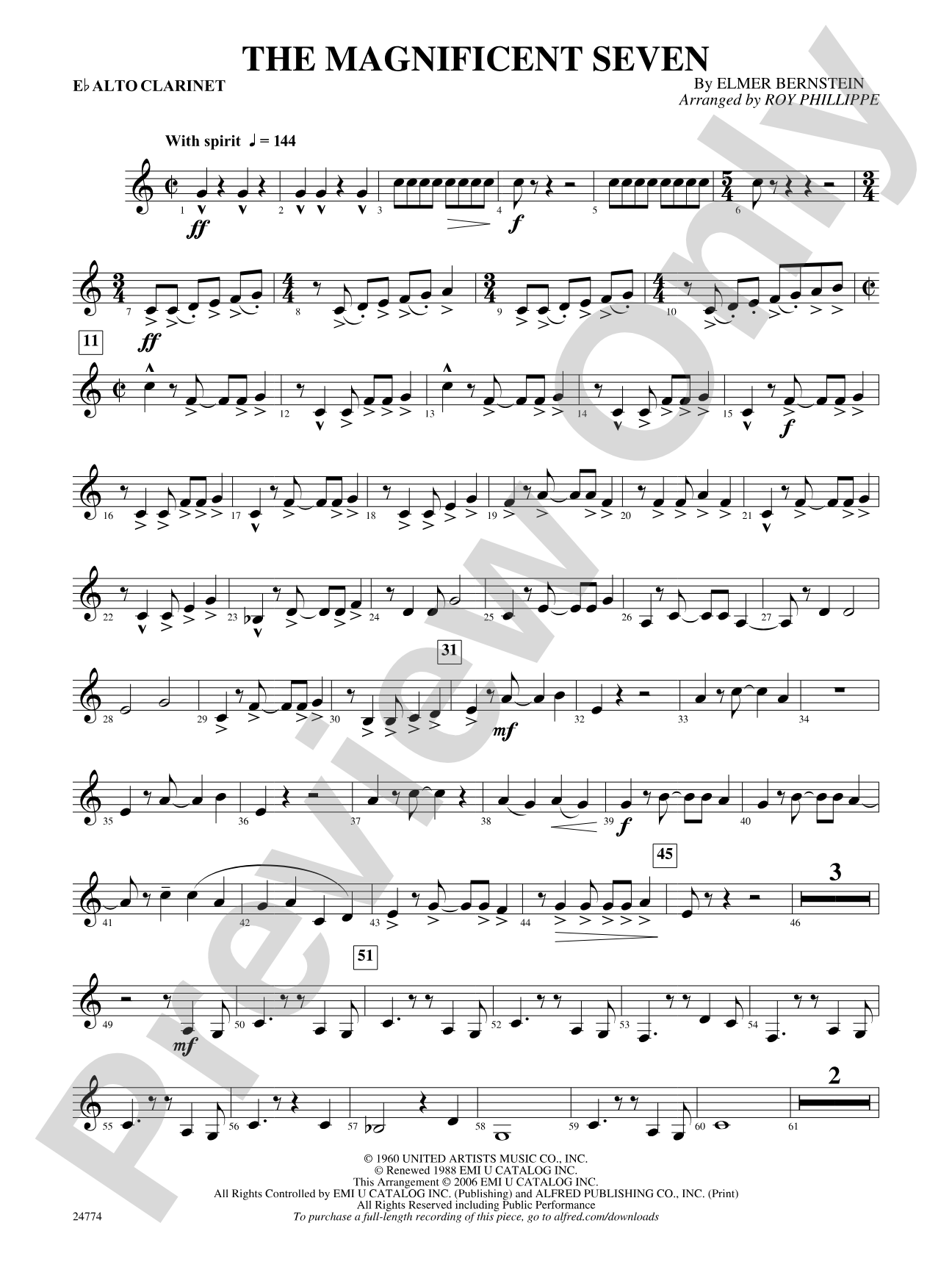 The Magnificent Seven: E-flat Alto Clarinet