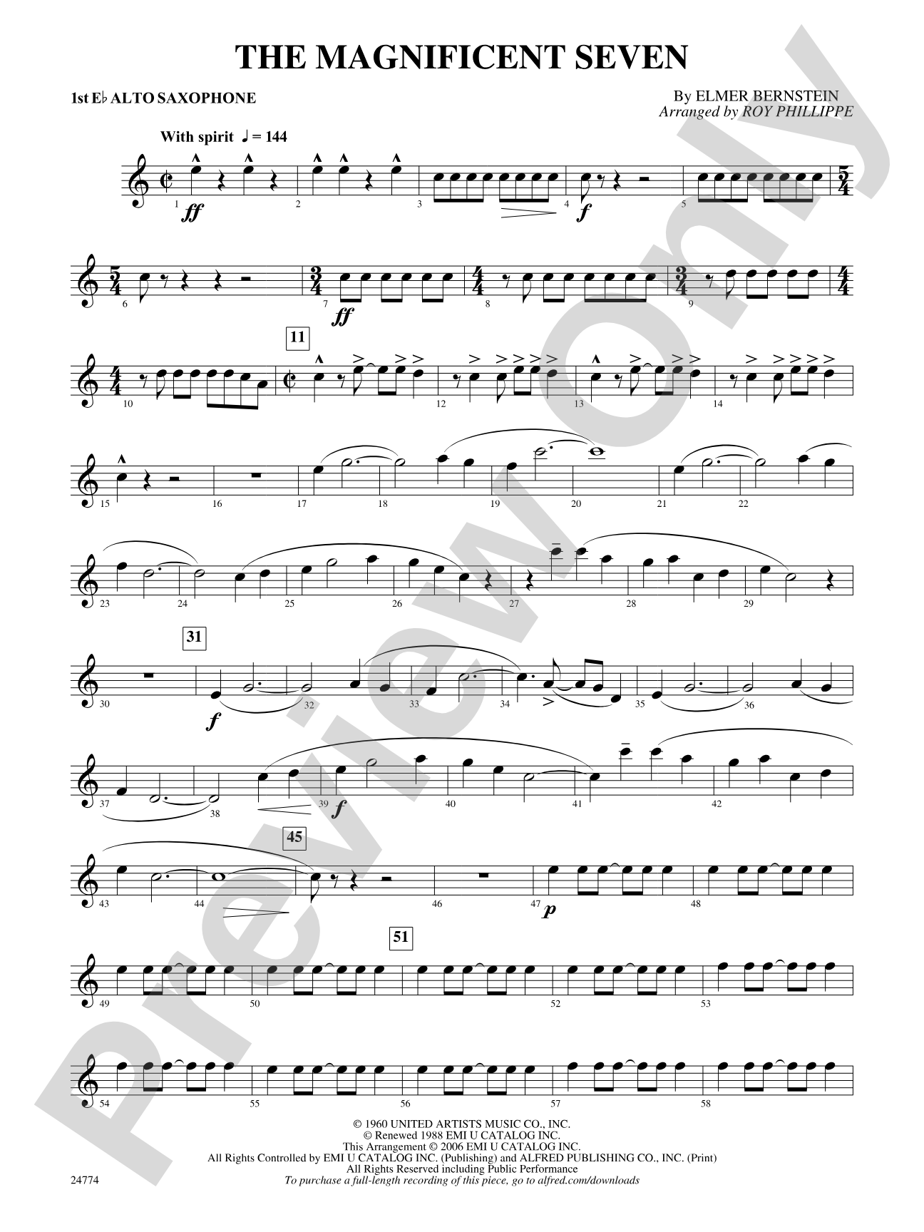 The Magnificent Seven: E-flat Alto Saxophone