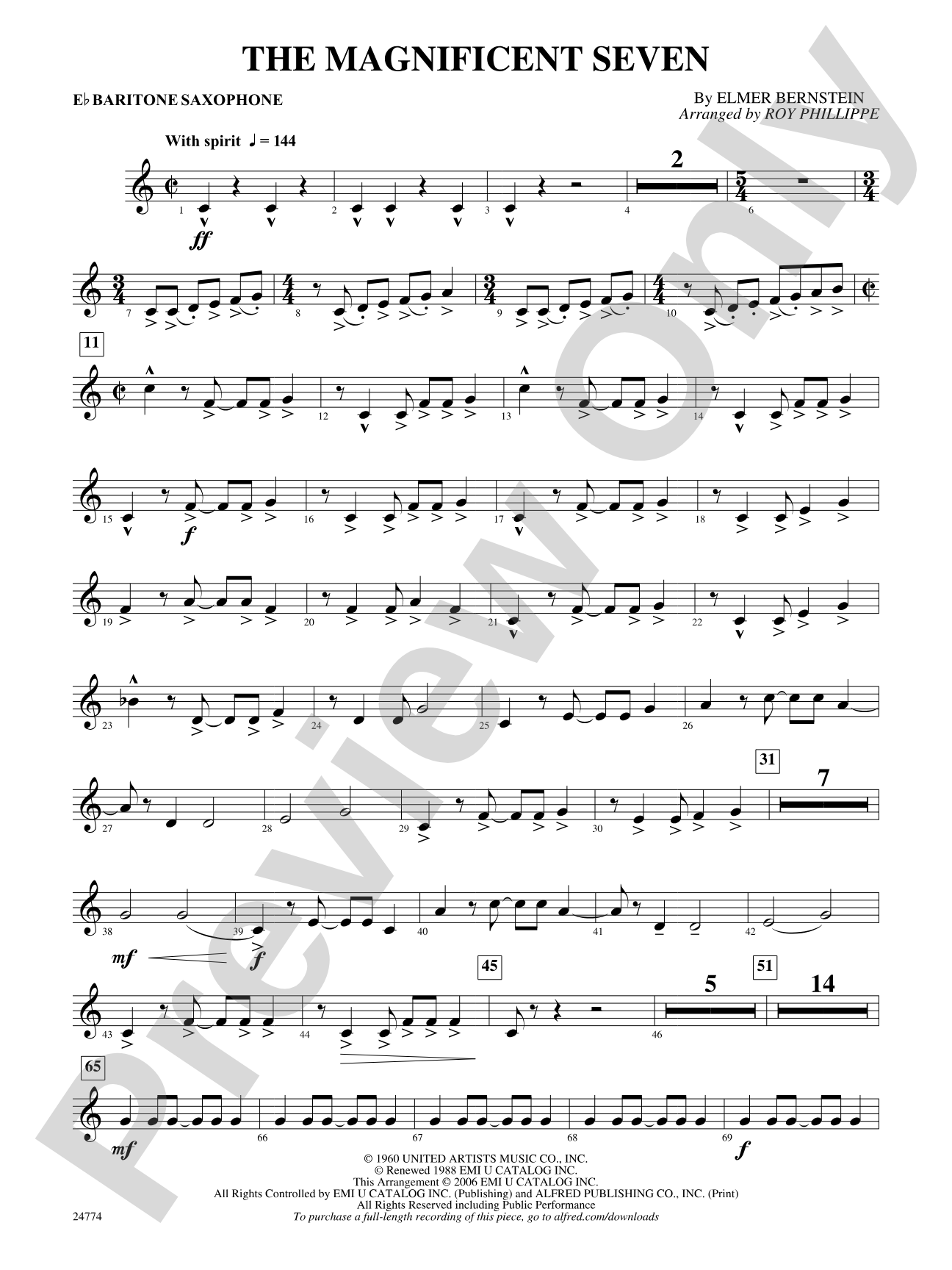 The Magnificent Seven: E-flat Baritone Saxophone