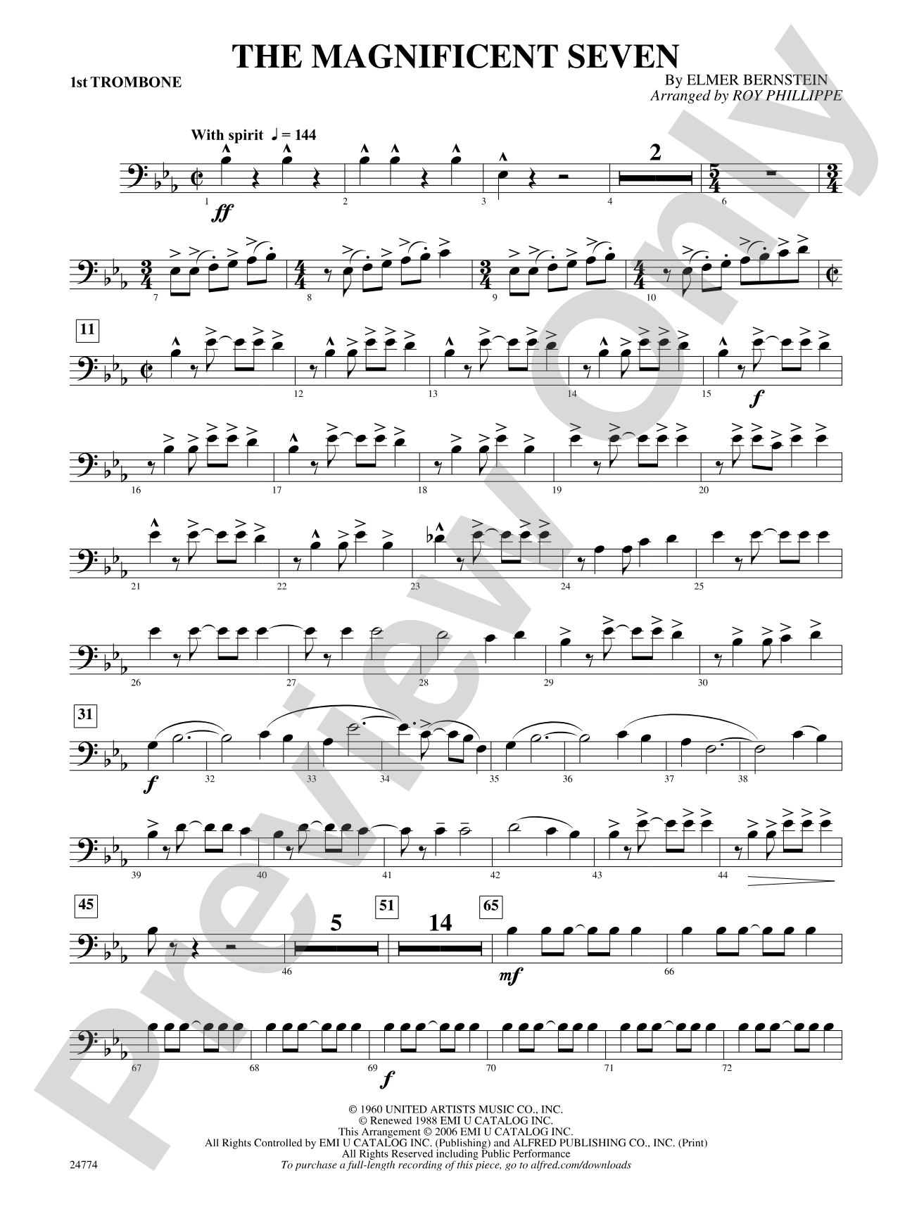 The Magnificent Seven: 1st Trombone