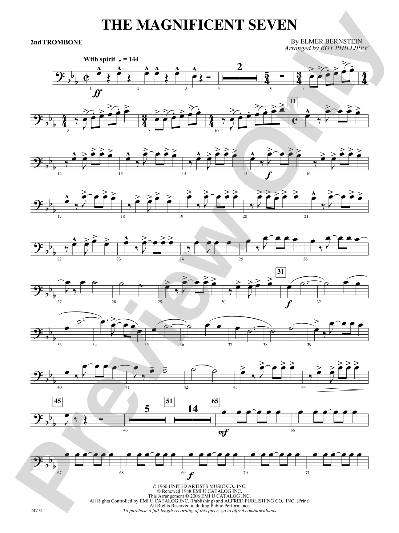 The Magnificent Seven: 2nd Trombone