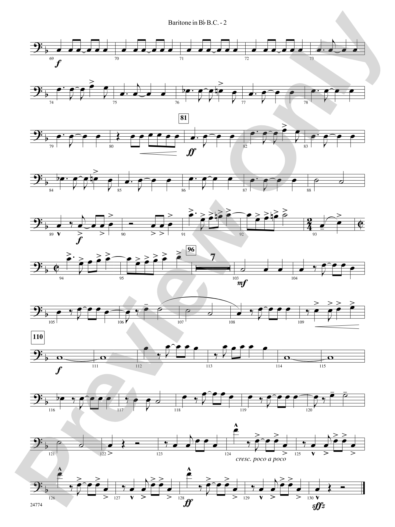 The Magnificent Seven: (wp) B-flat Baritone B.C.
