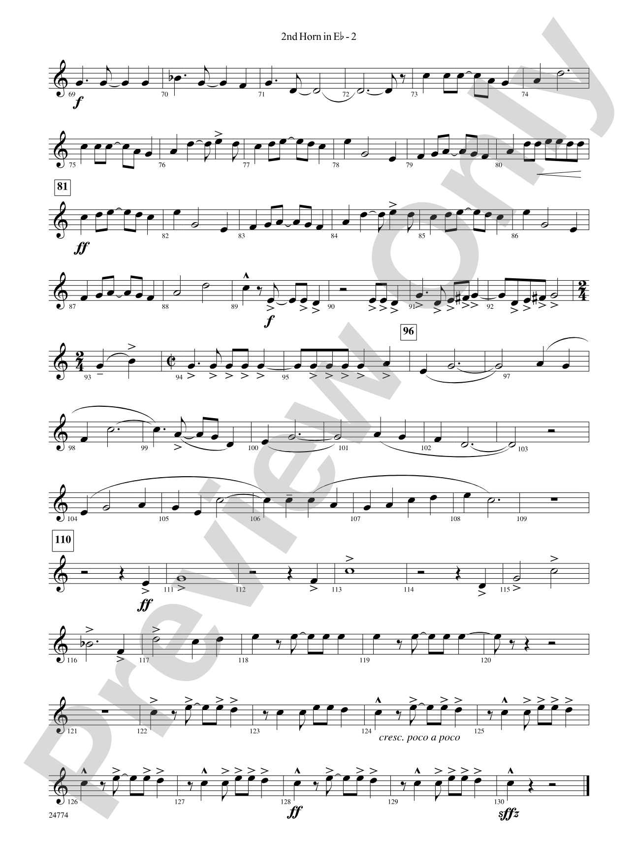 The Magnificent Seven: (wp) 2nd Horn in E-flat