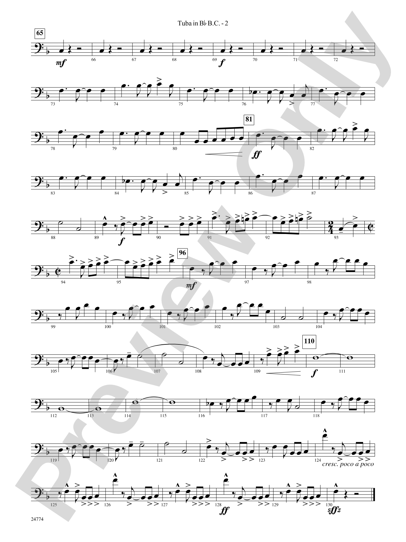 The Magnificent Seven: (wp) B-flat Tuba B.C.