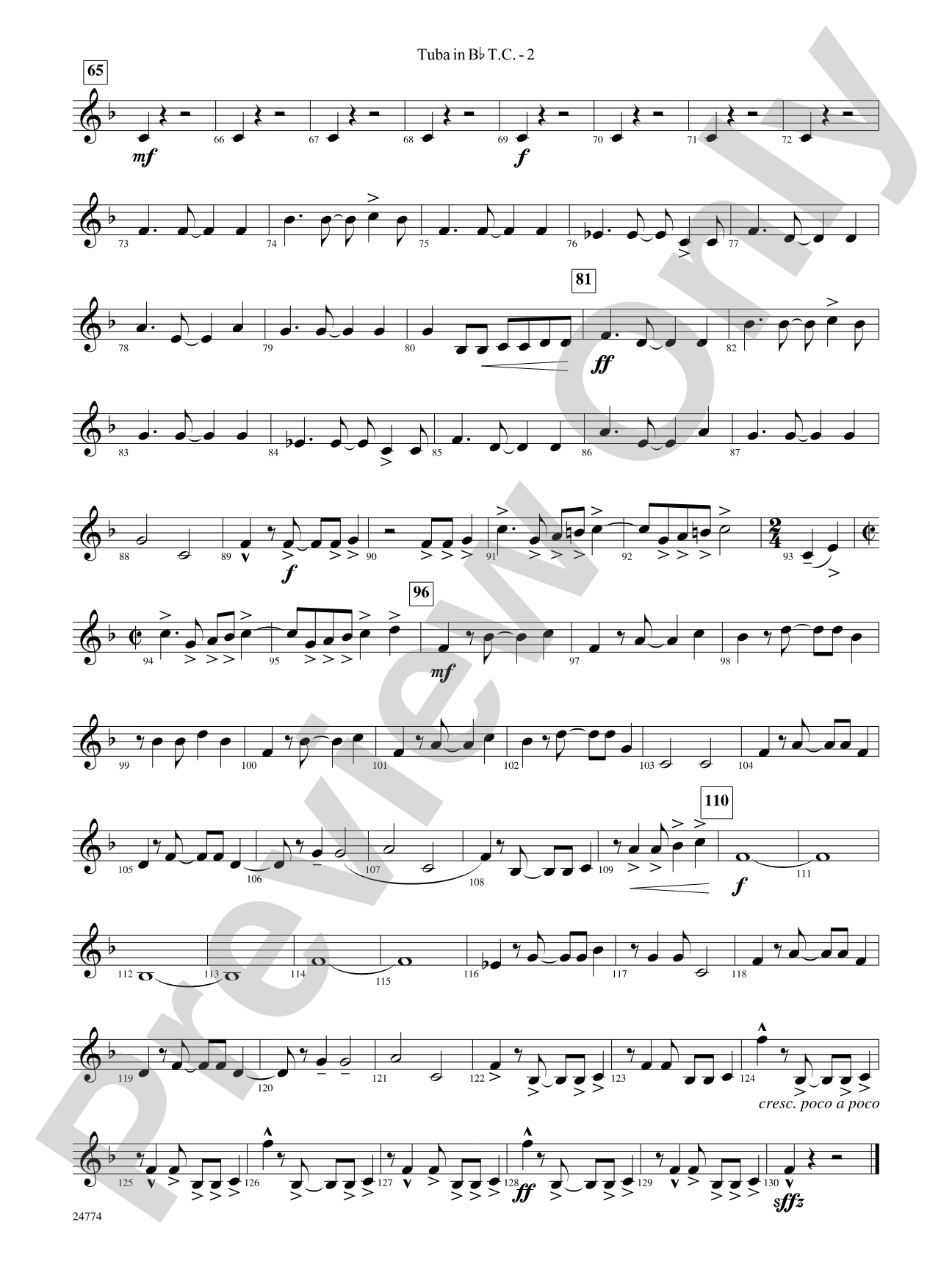 The Magnificent Seven: (wp) B-flat Tuba T.C.